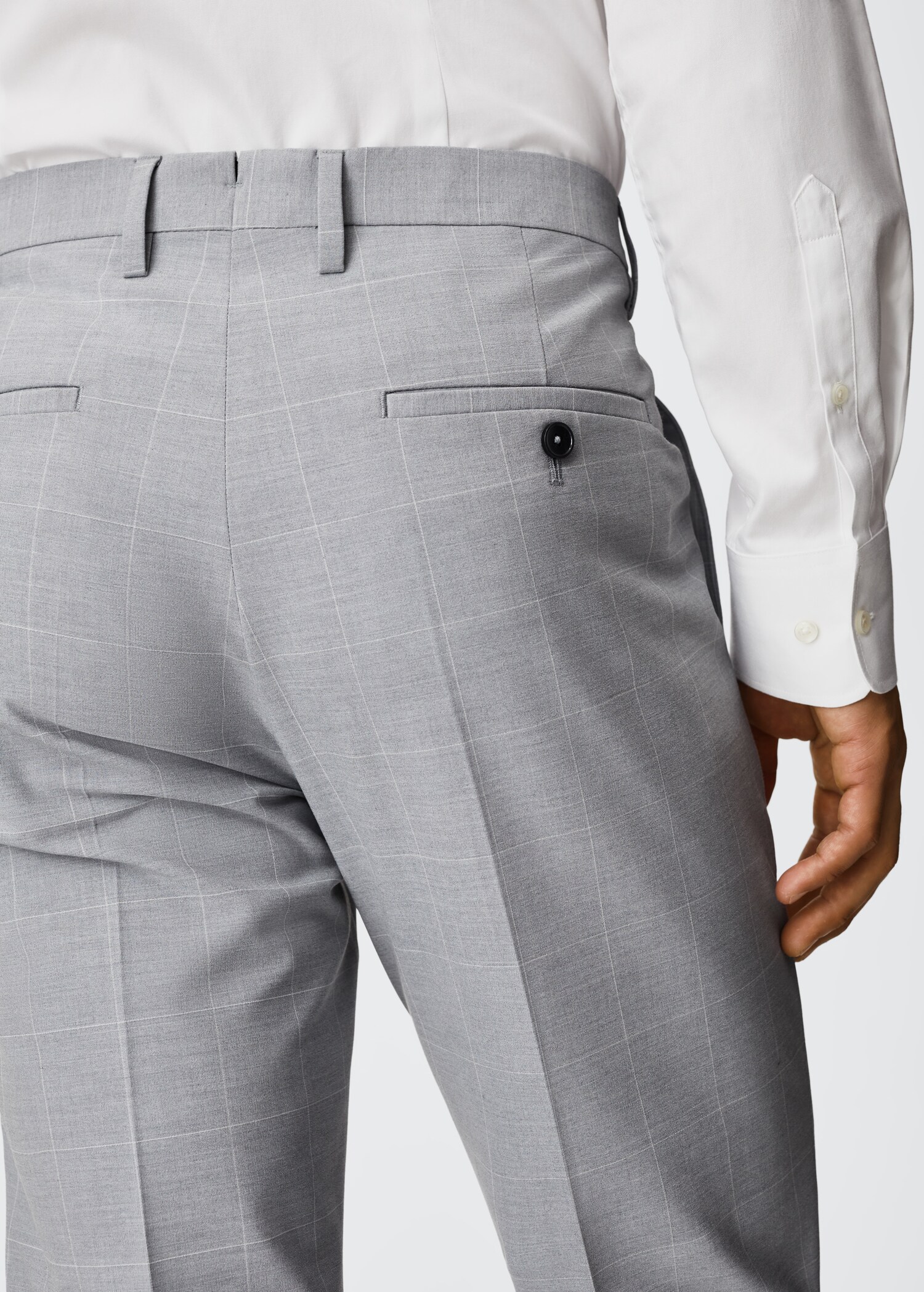 Super slim-fit Tailored check trousers - Details of the article 3
