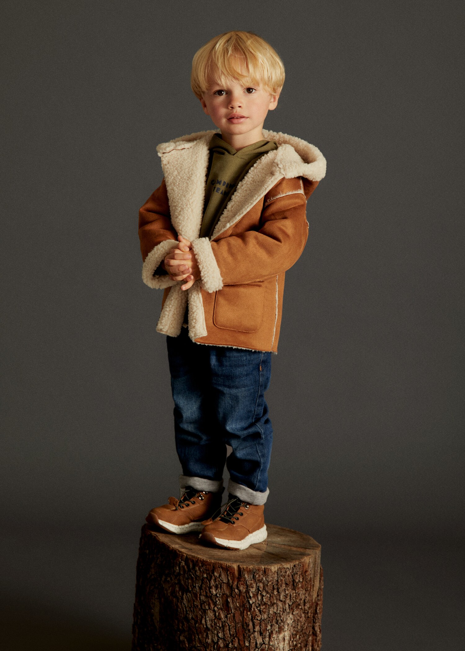 Faux-shearling suedette coat - Details of the article 5