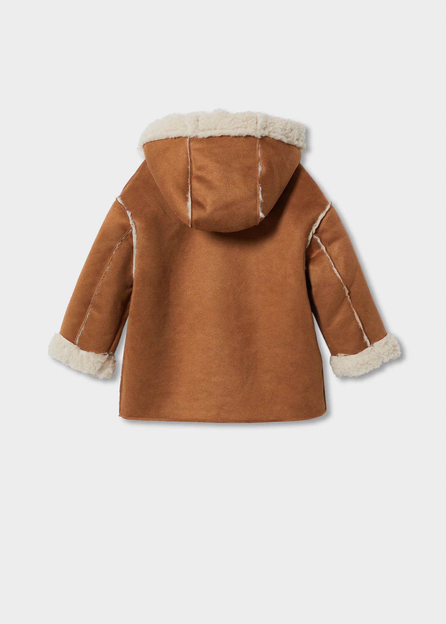 Faux-shearling suedette coat - Reverse of the article