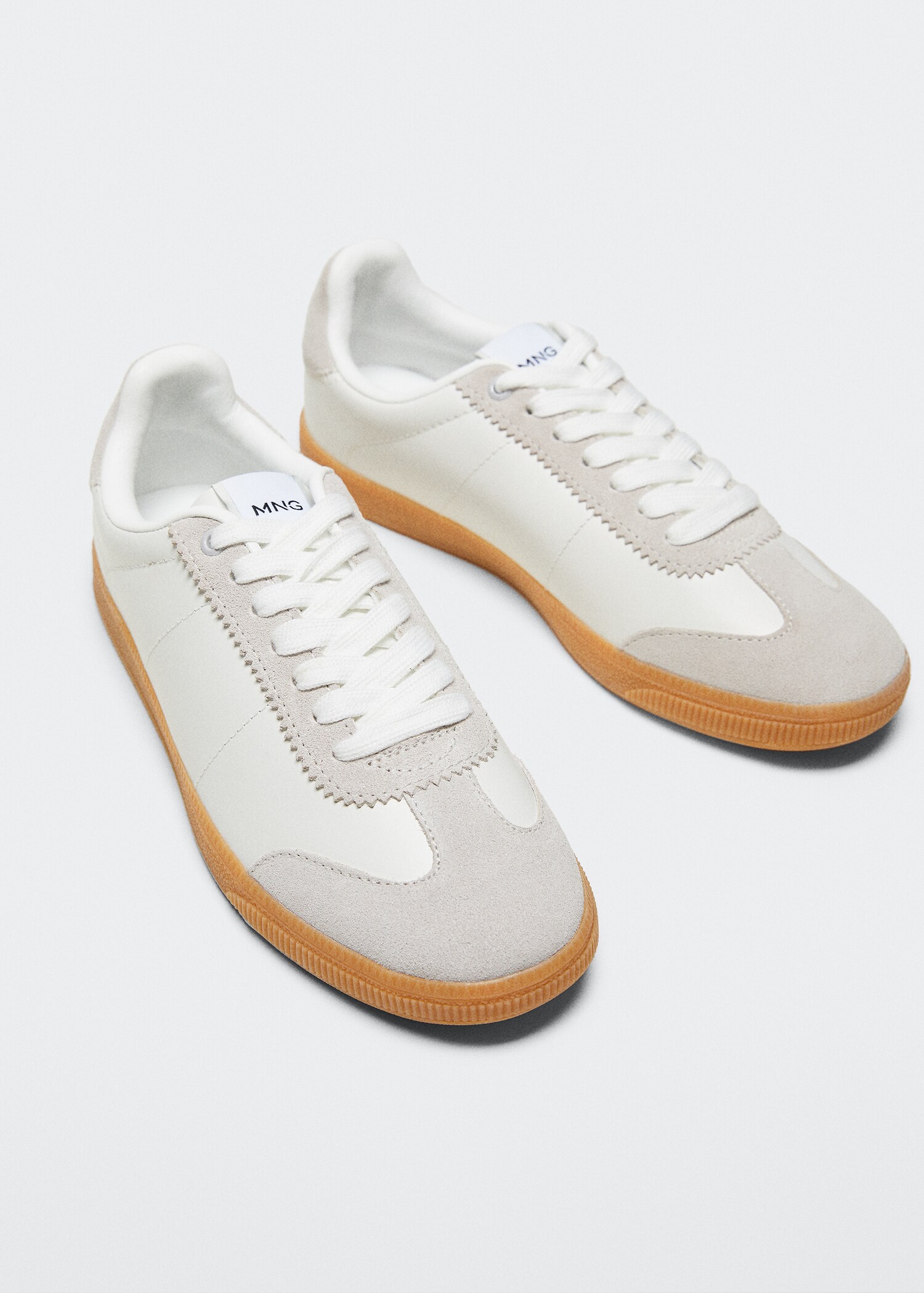 Panels leather sneakers - Medium plane