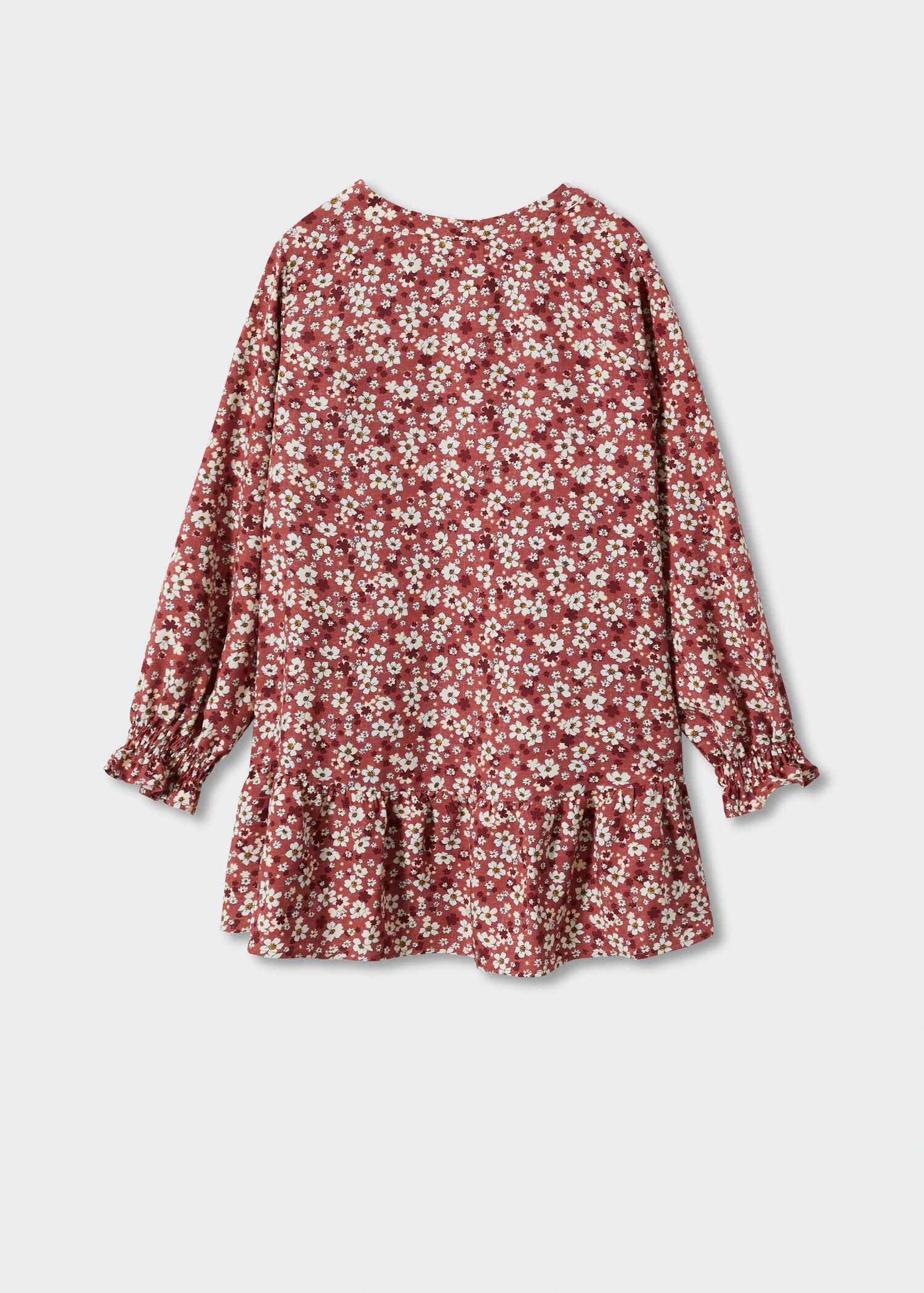 Kleid mit Blumendruck - Rückseite des Artikels