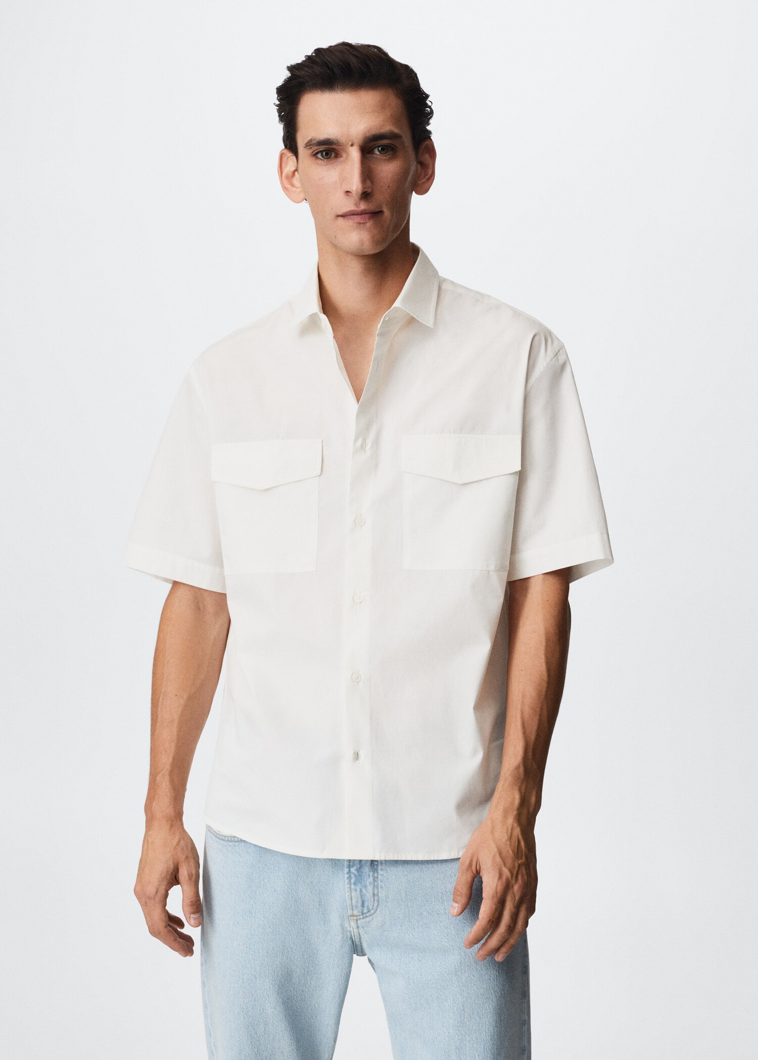 Printed short-sleeved shirt - Medium plane