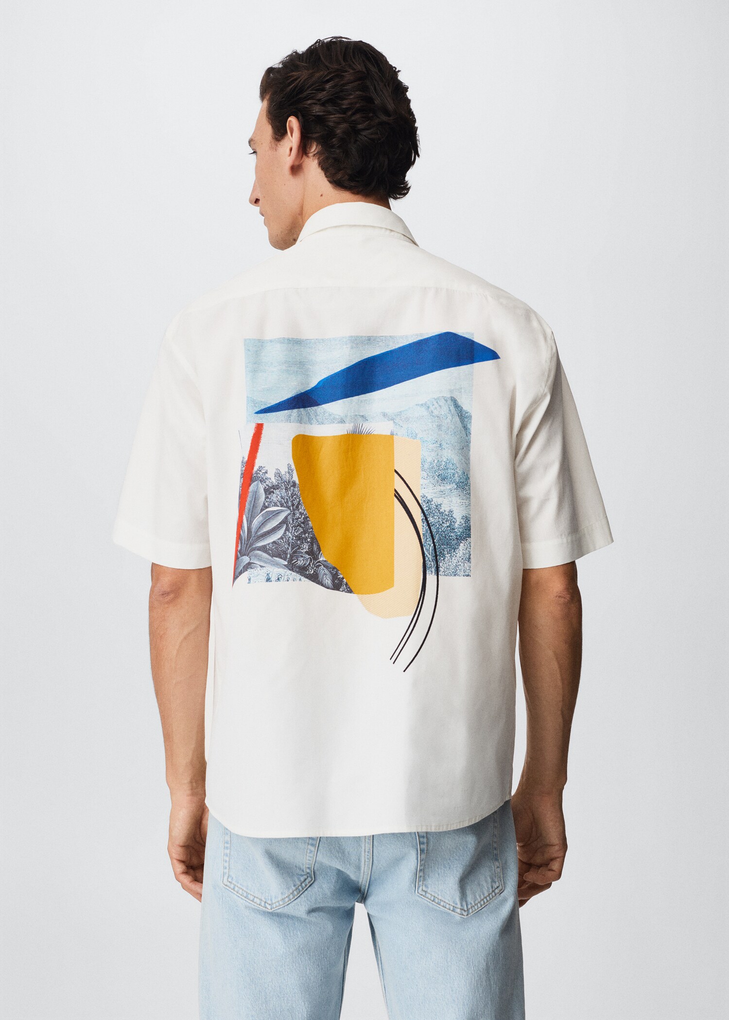 Printed short-sleeved shirt - Reverse of the article