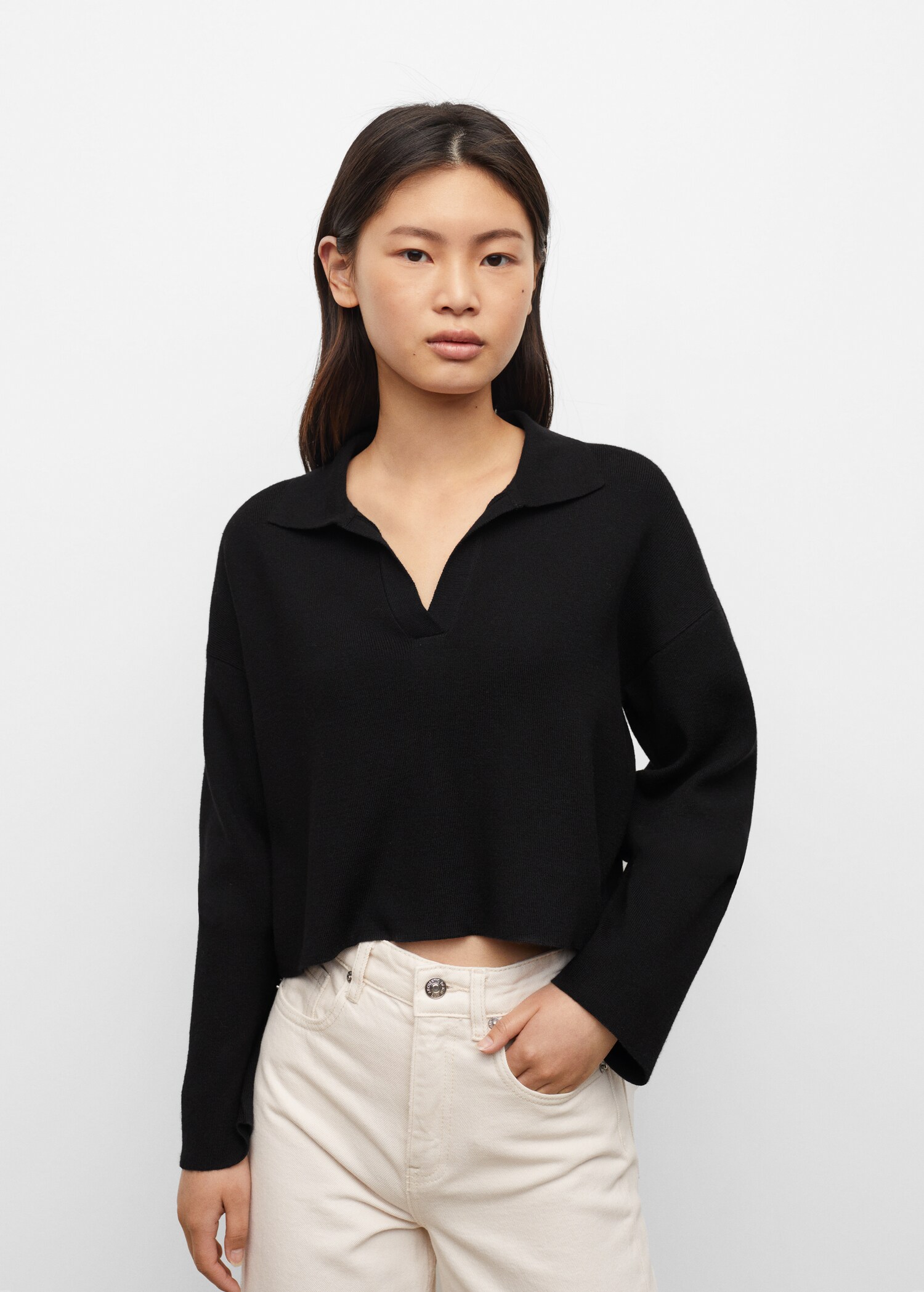 Polo neck sweater - Medium plane