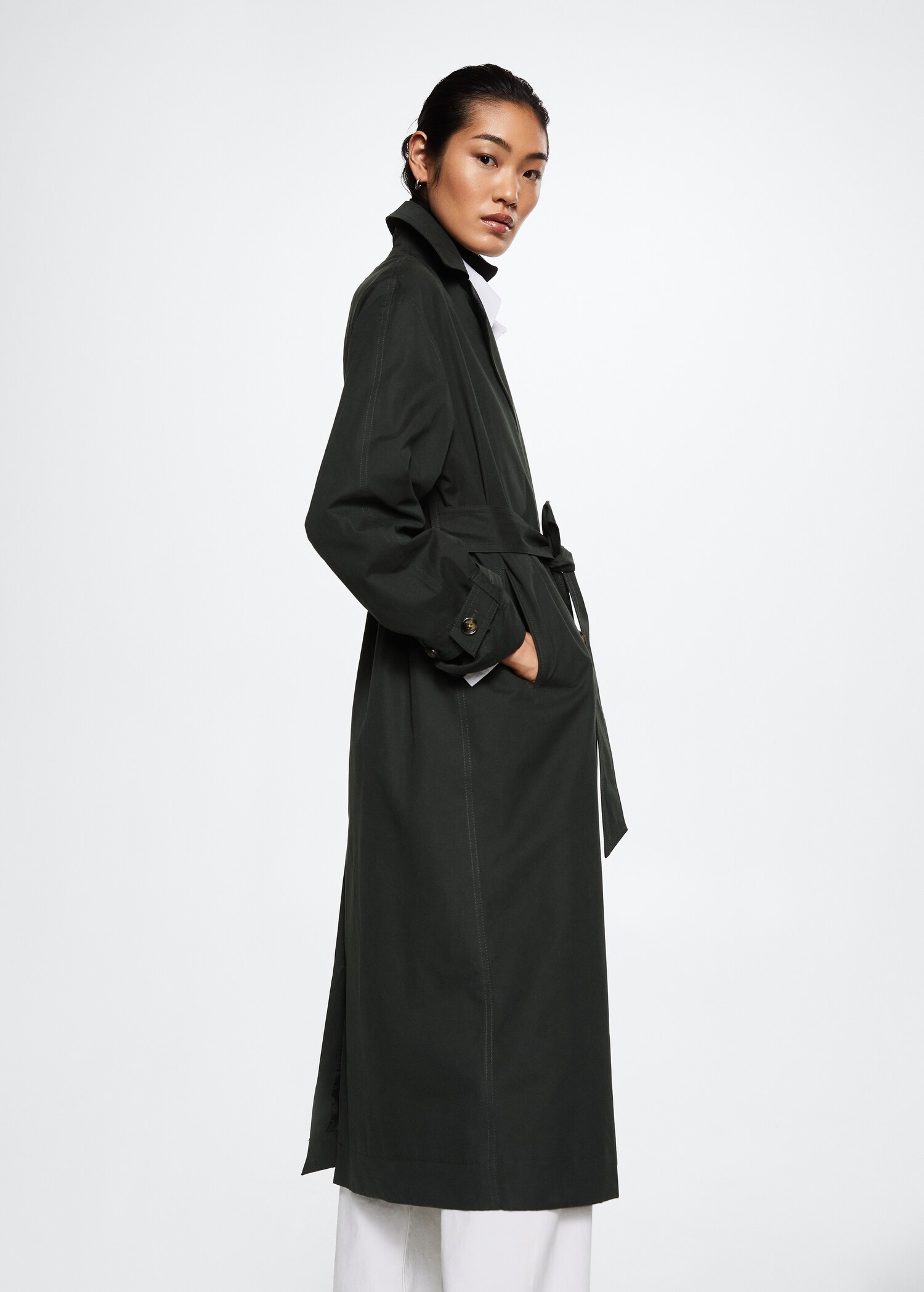 Oversized cotton trench coat - Medium plane