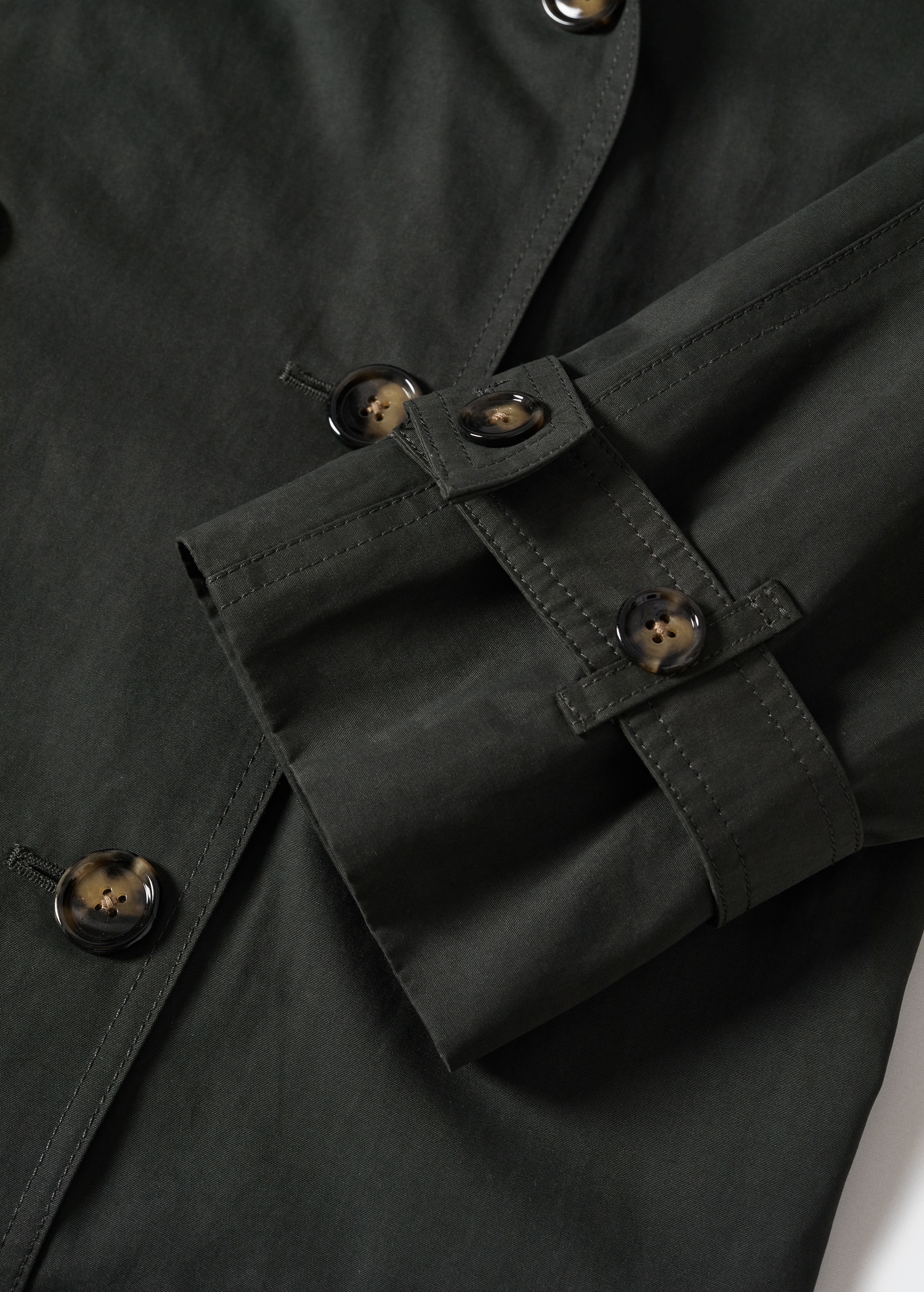 Oversized cotton trench coat - Details of the article 8