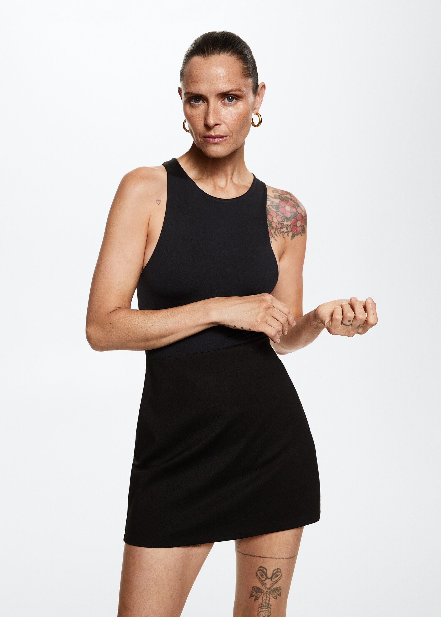 Elastic waist miniskirt - Details of the article 1