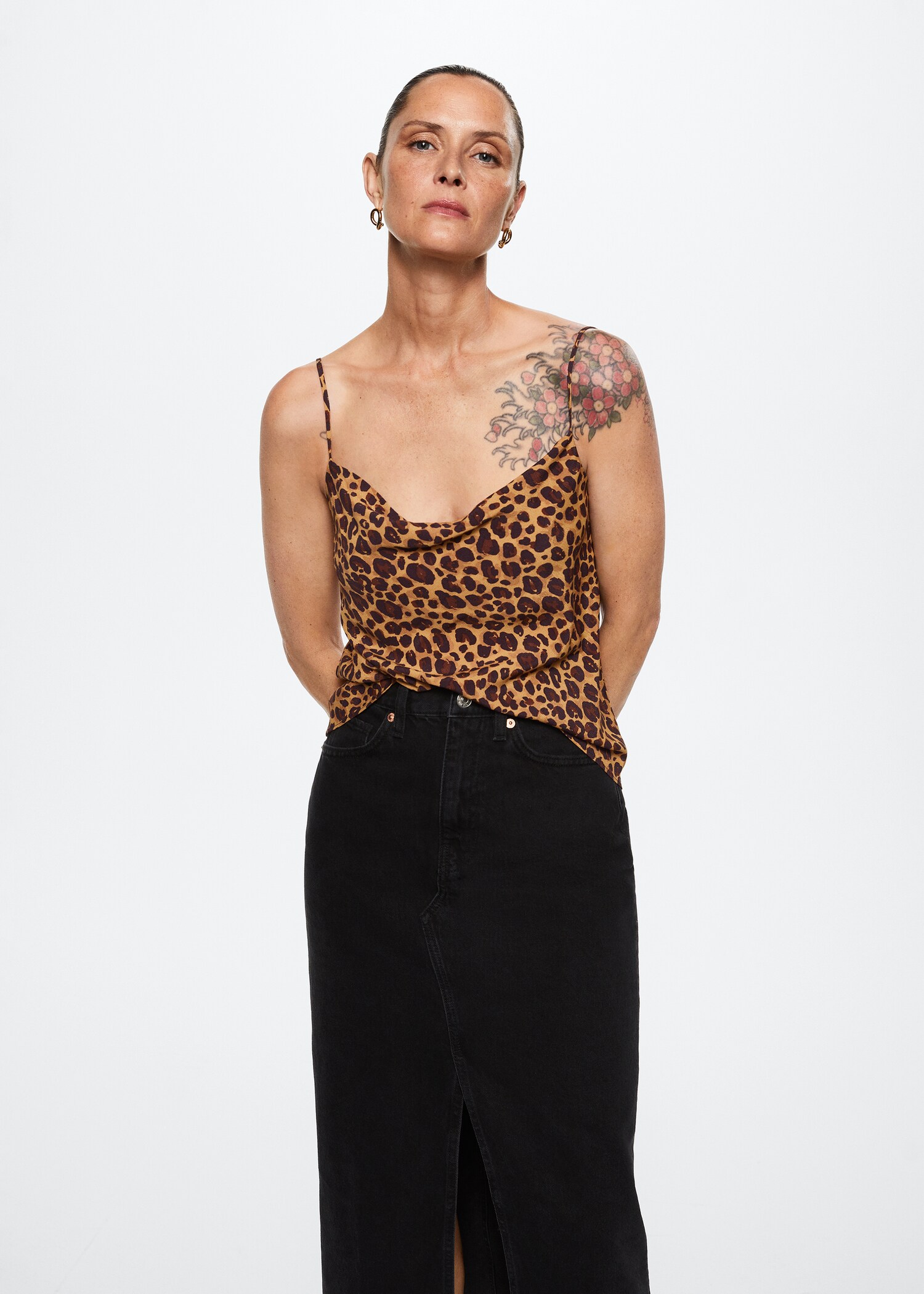 Top lencero estampado - Plano medio