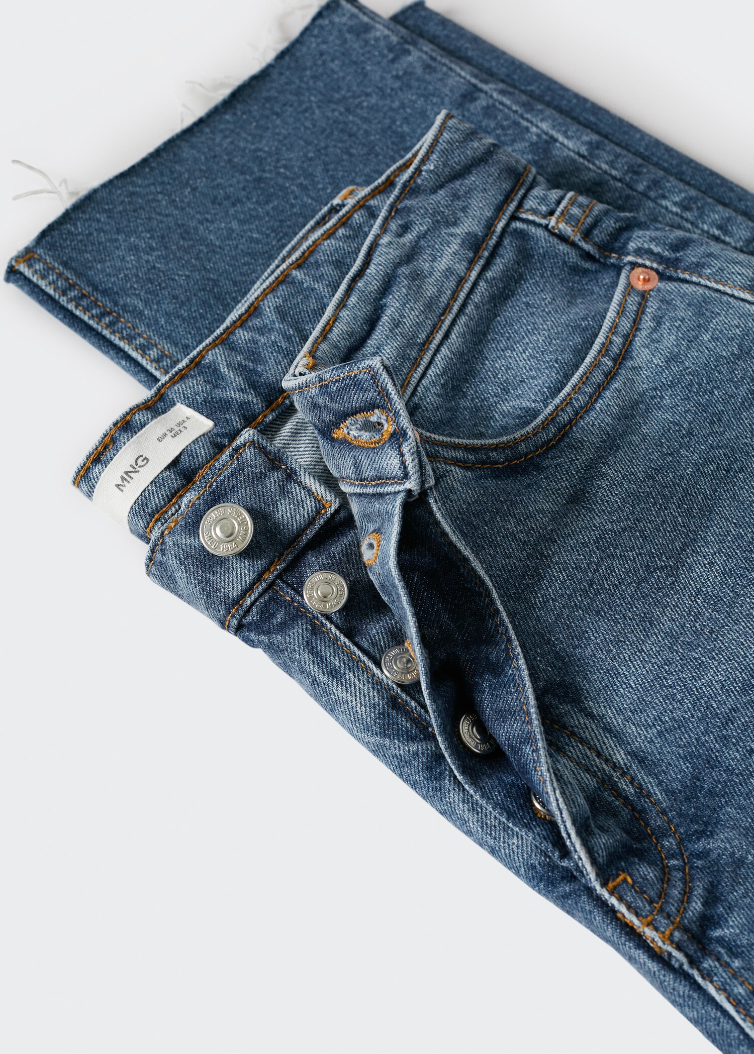 Jeans rectos tiro alto crop - Detalle del artículo 8