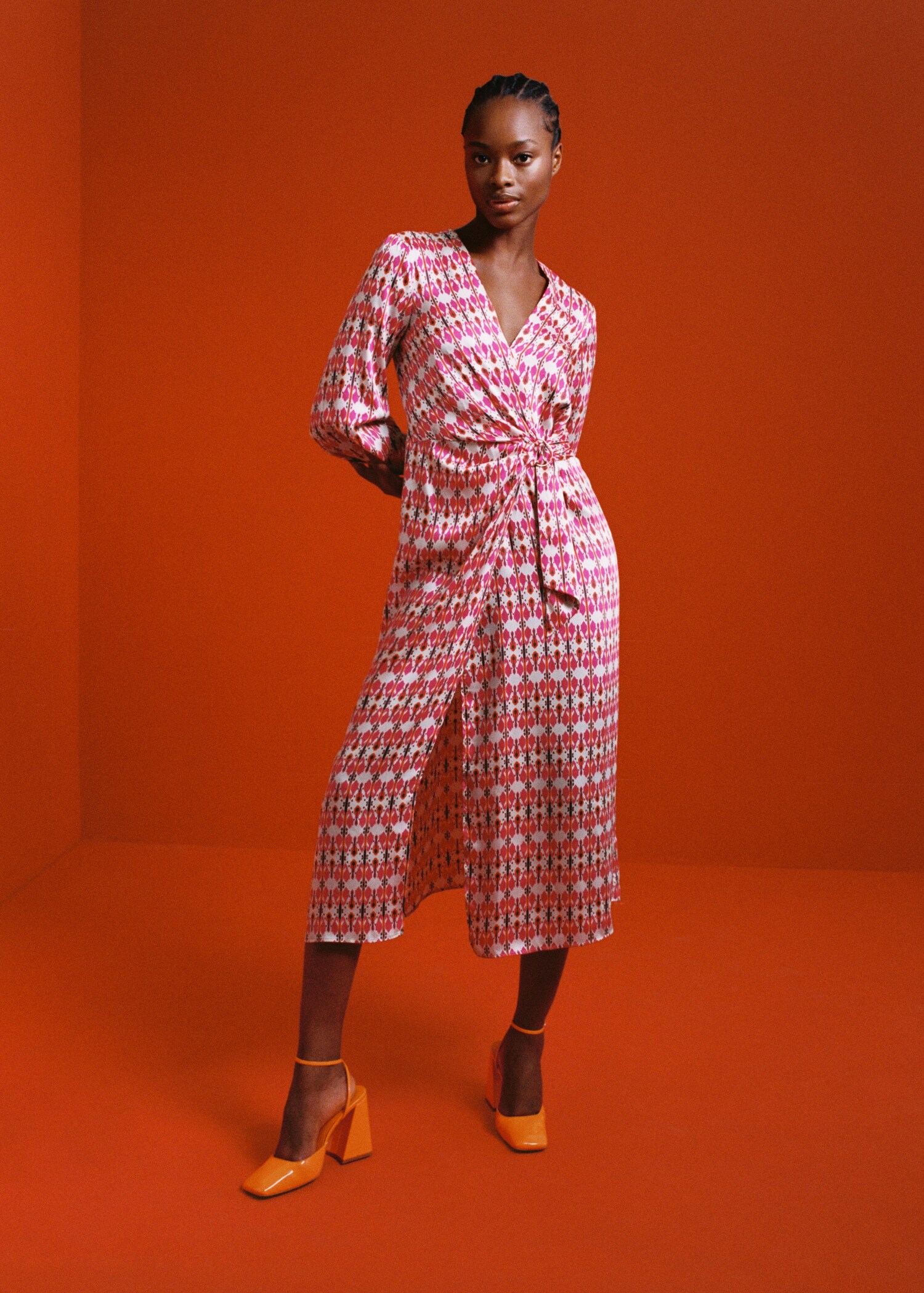 Vestido cruzado estampado - Detalle del artículo 6