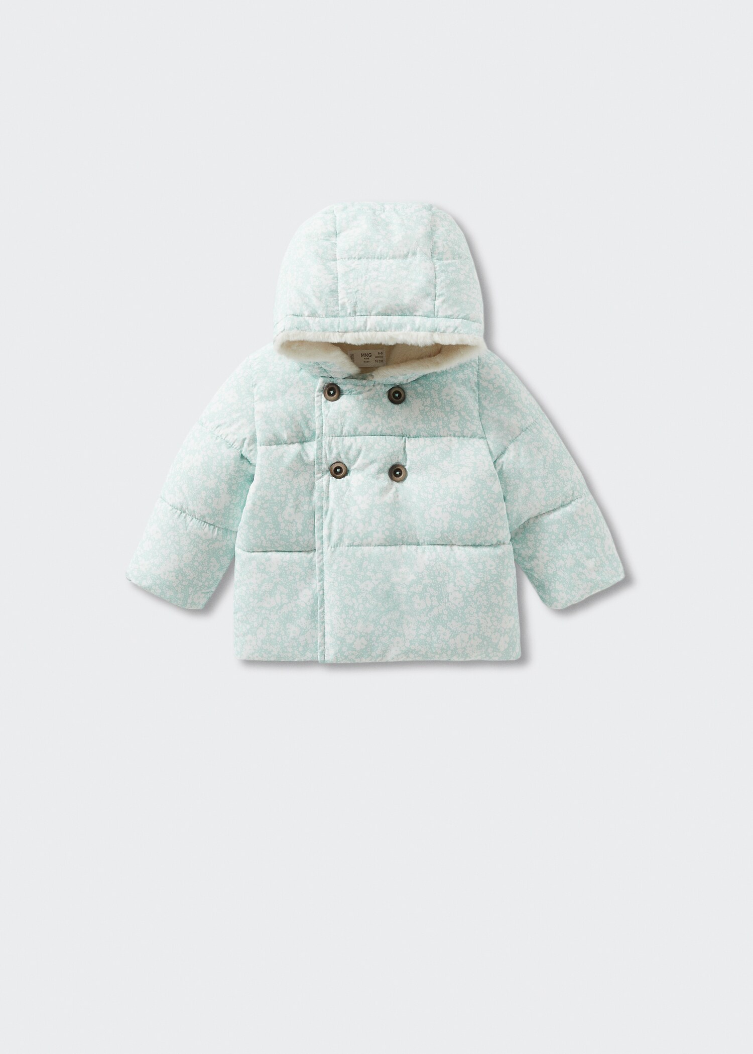 Faux-fur quilted coat - Article without model