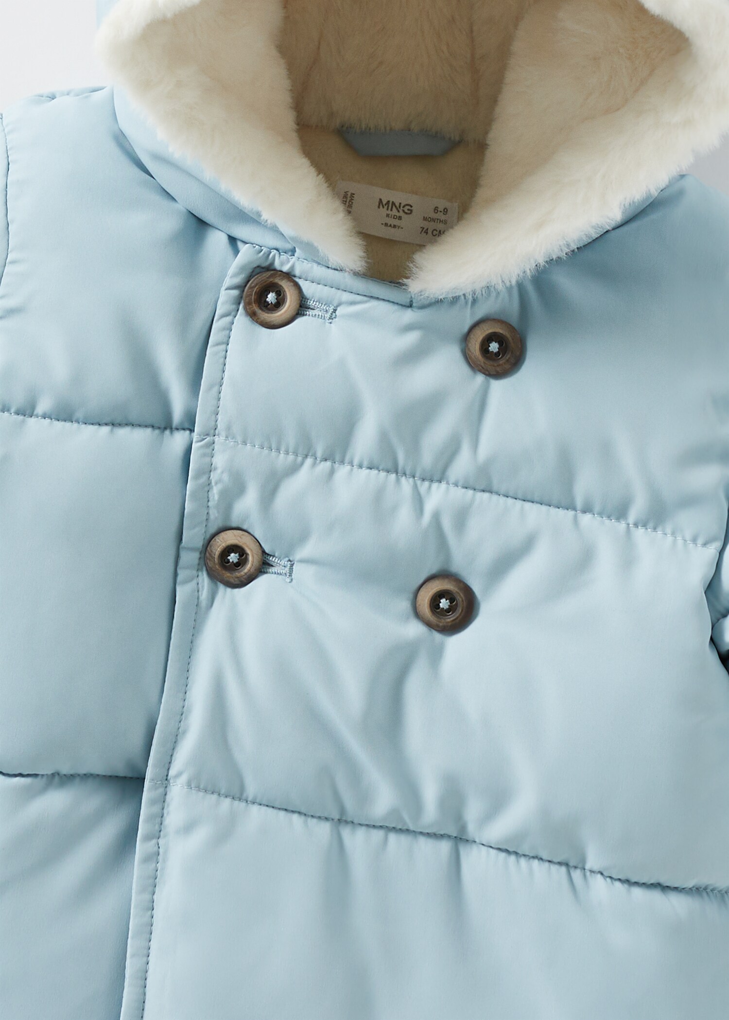 Faux-fur quilted coat - Details of the article 8