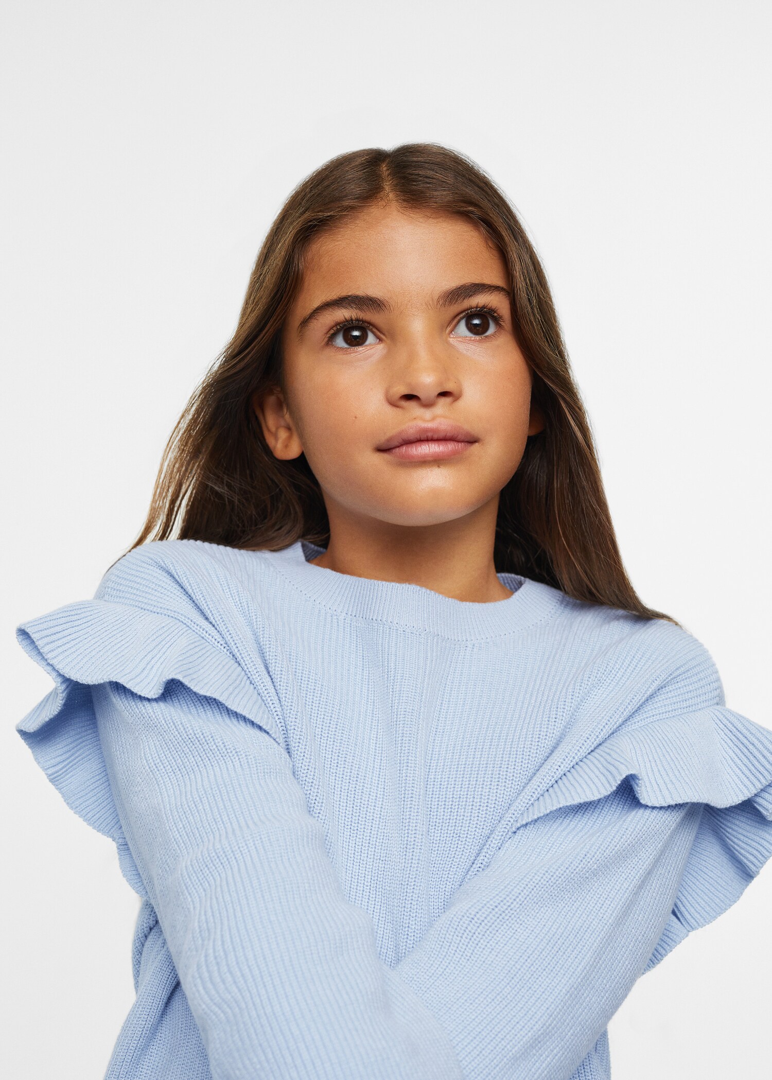 Ruffled cotton sweater - Details of the article 4