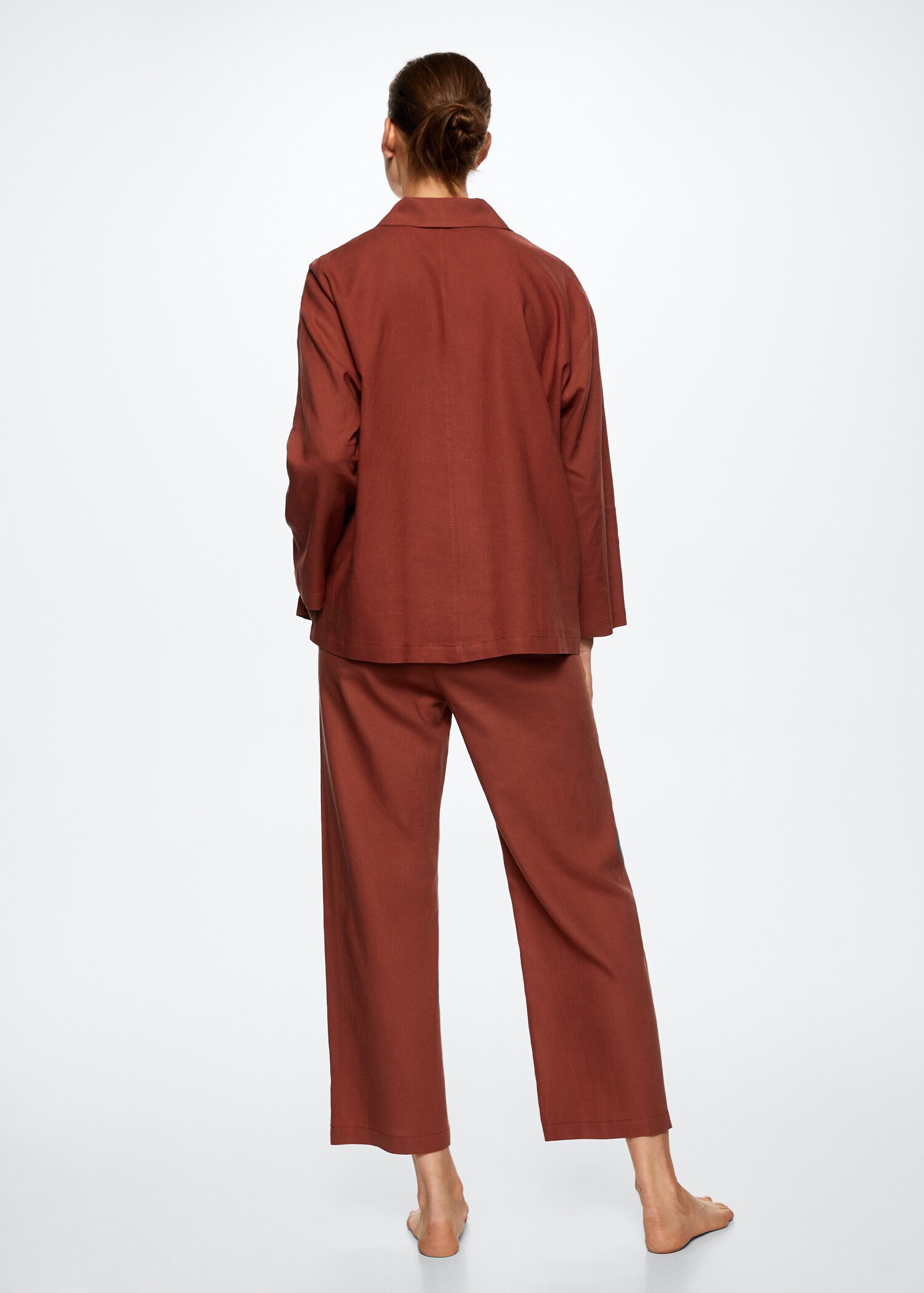 Linen pyjama trousers - Reverse of the article