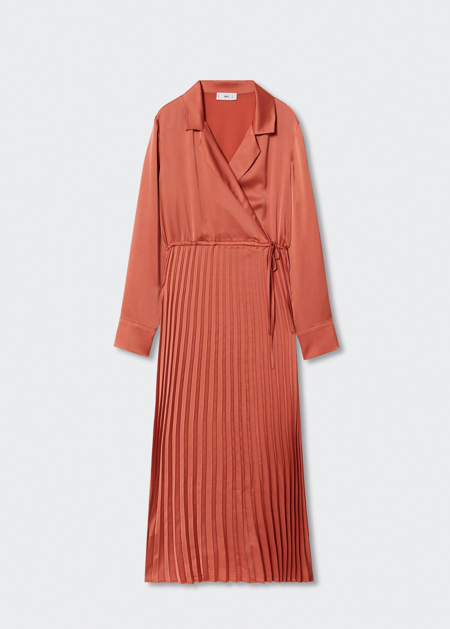Pleated satin dress - Article without model