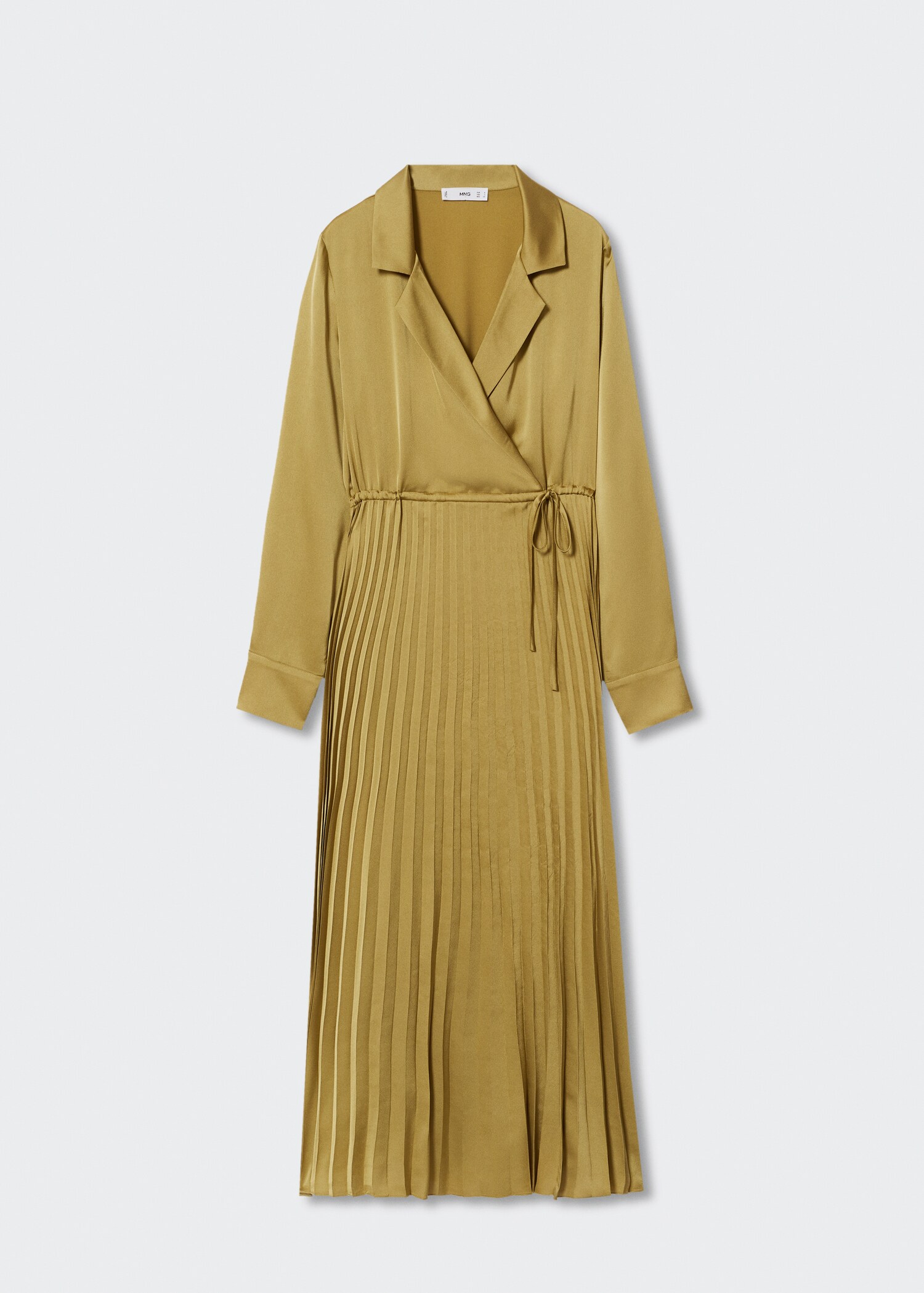Pleated satin dress - Article without model