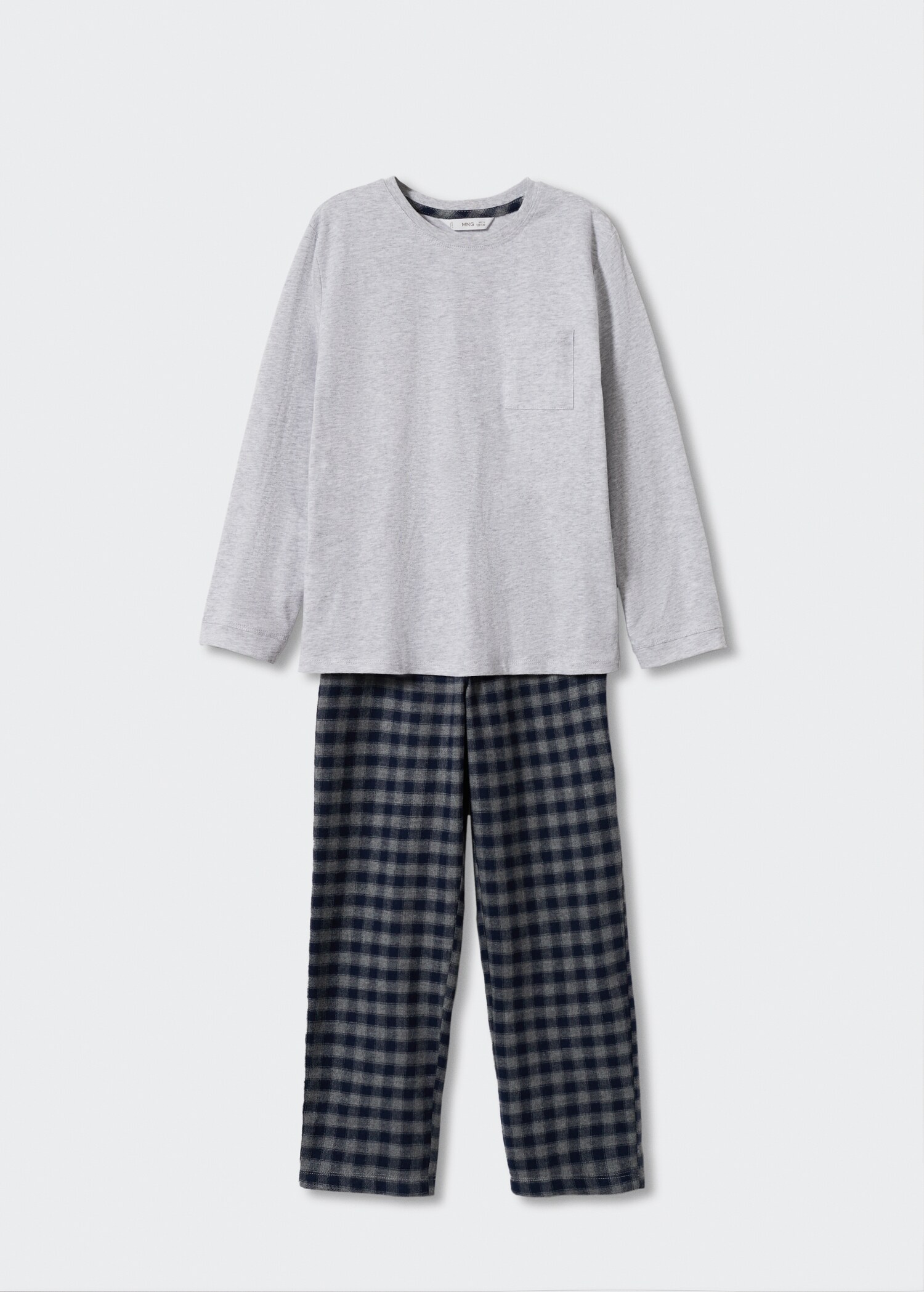 Two-pieces check long pyjamas - Article without model
