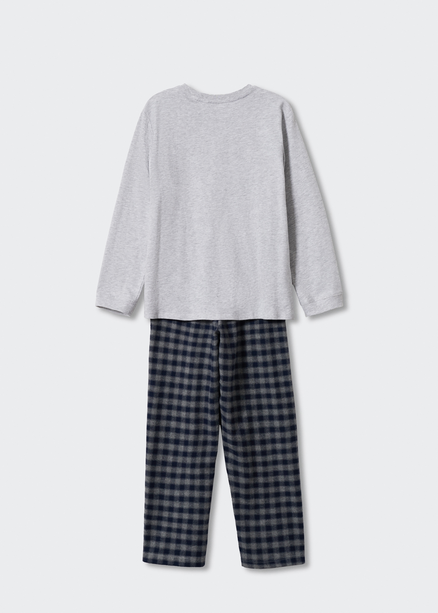 Two-pieces check long pyjamas - Reverse of the article