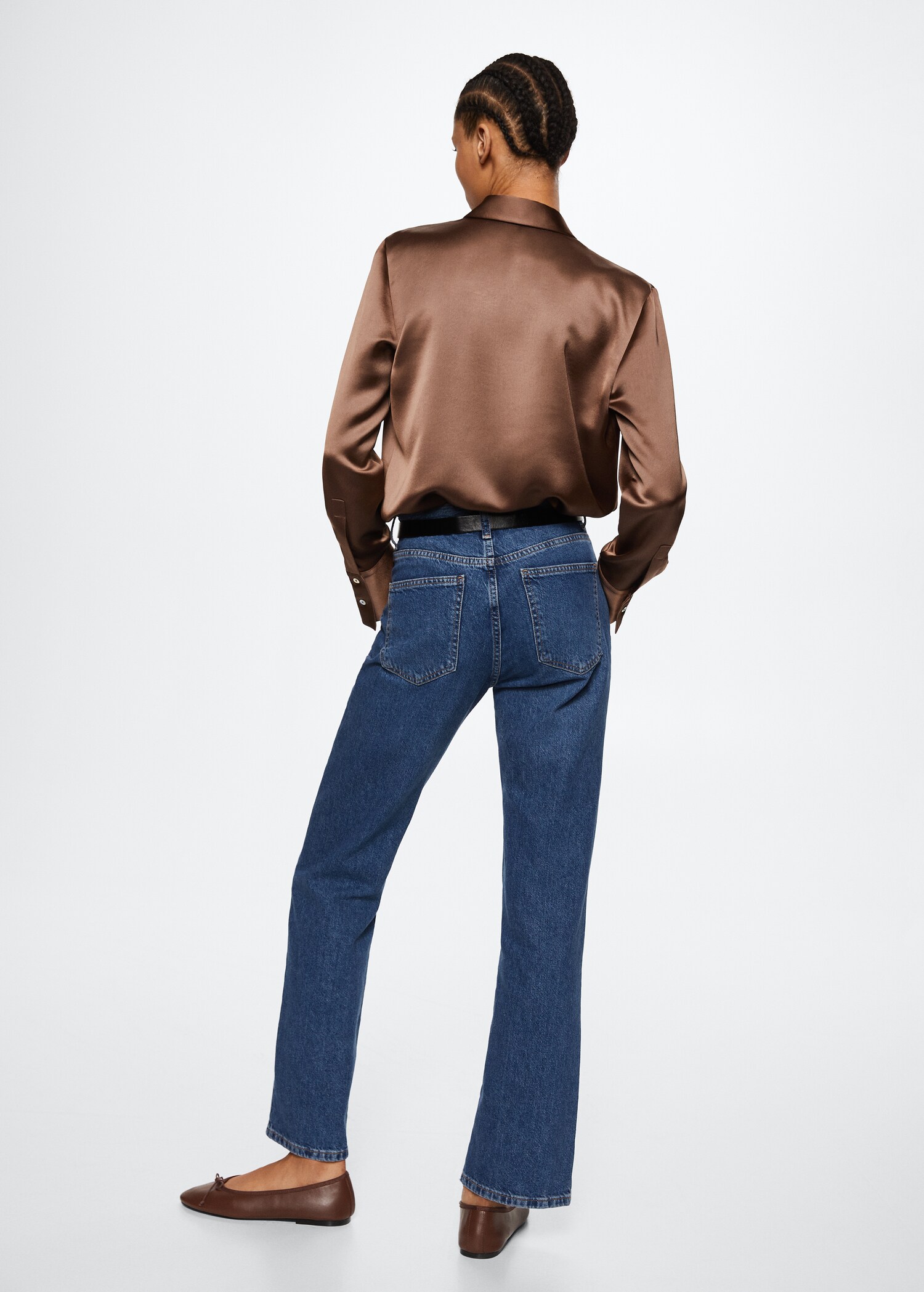Camisa satinada botones - Reverso del artículo