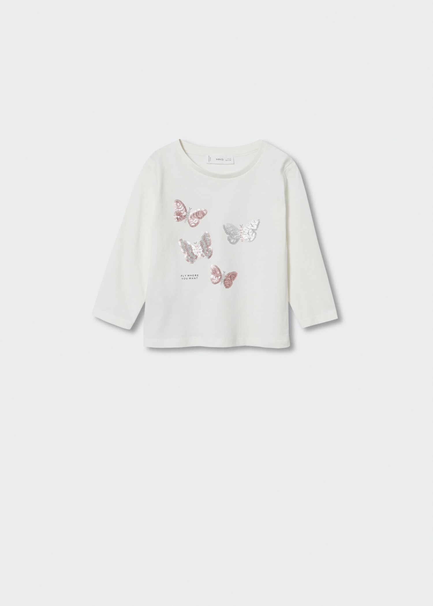 Long-sleeved t-shirt with sequins - Article without model