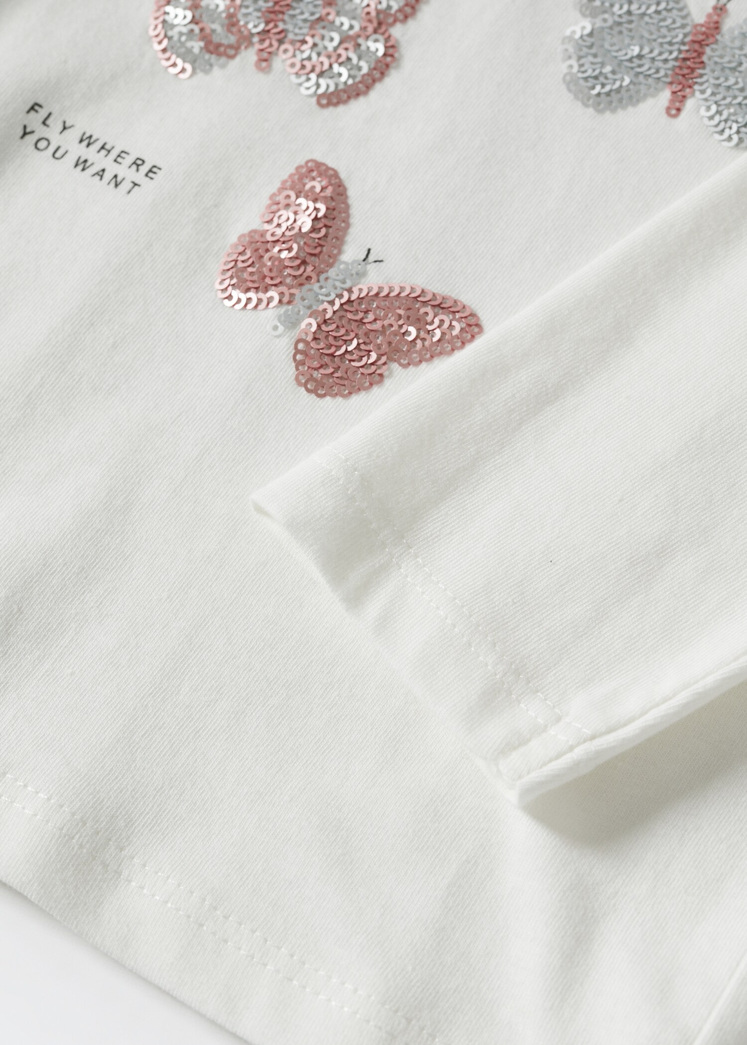 Long-sleeved t-shirt with sequins - Details of the article 9