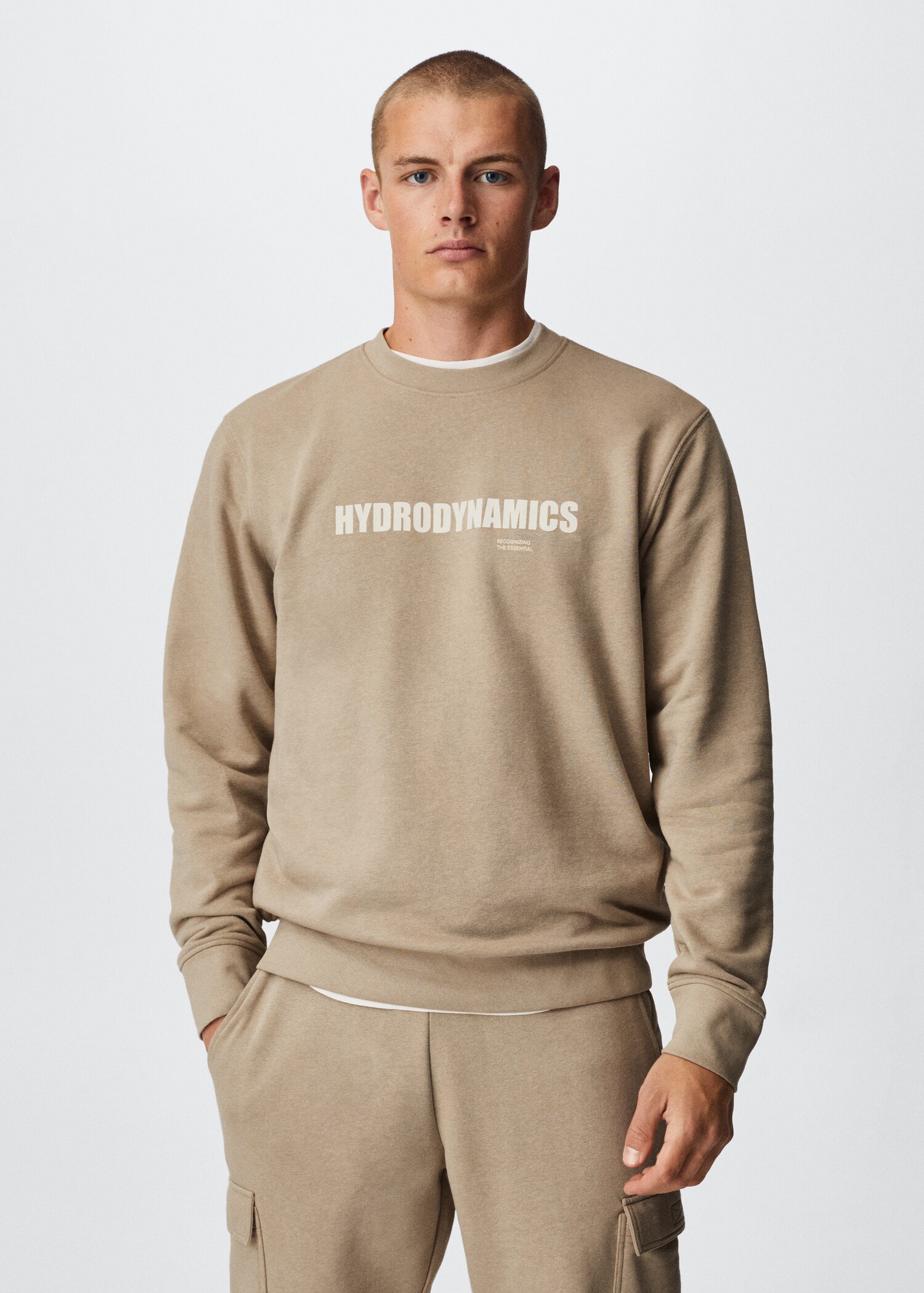 Sudadera algodón mensaje - Plano medio