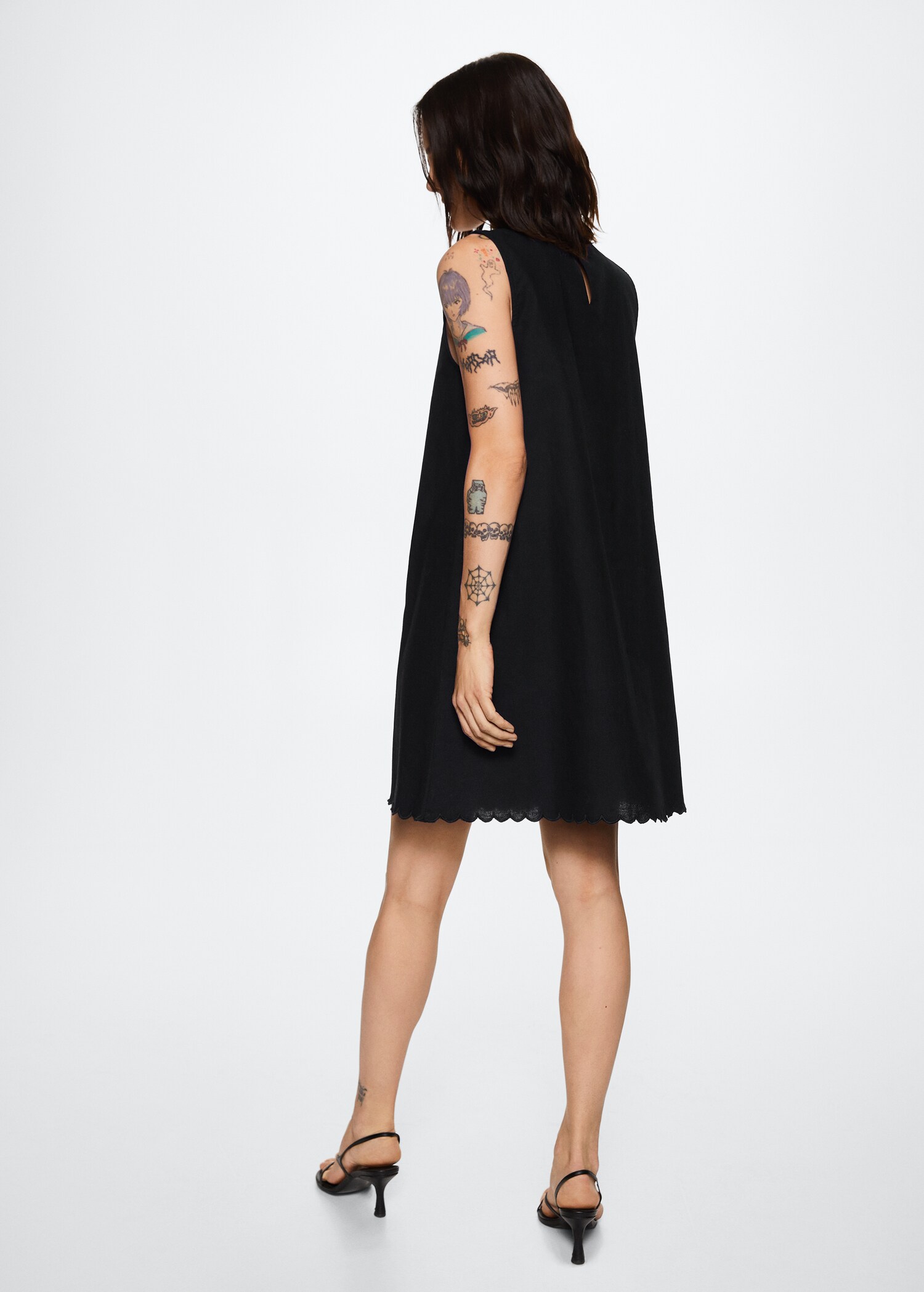 Vestido algodón lino - Reverso del artículo