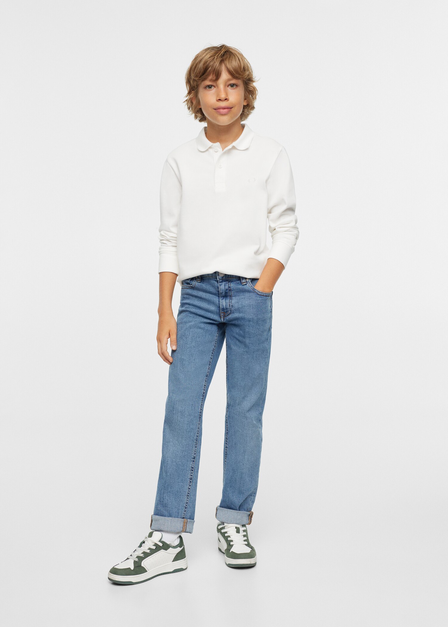 Jeans regular de base com dobra - Pormenor do artigo 4