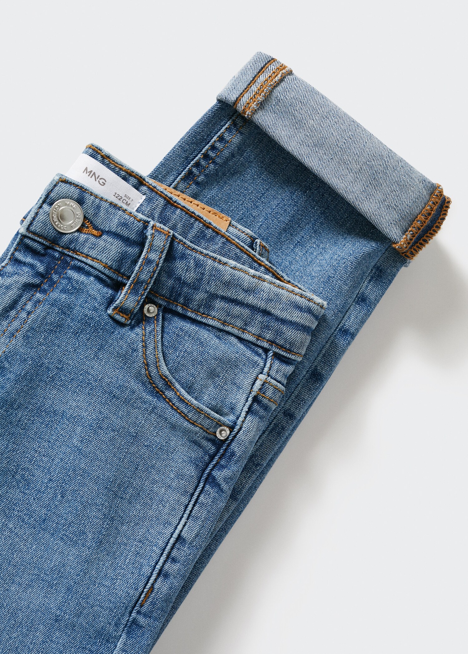 Jeans regular de base com dobra - Pormenor do artigo 8
