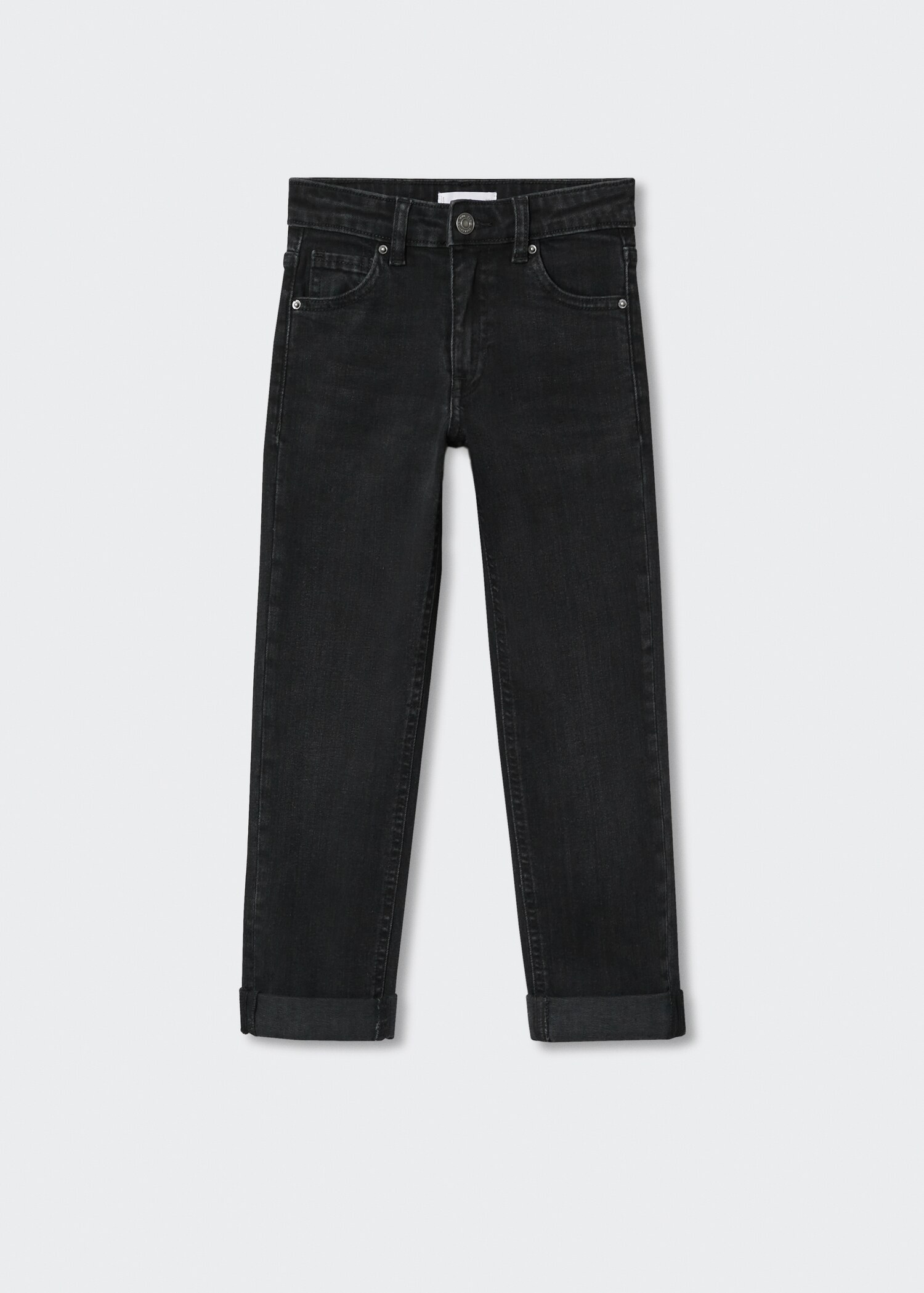 Jeans regular de base com dobra - Artigo sem modelo
