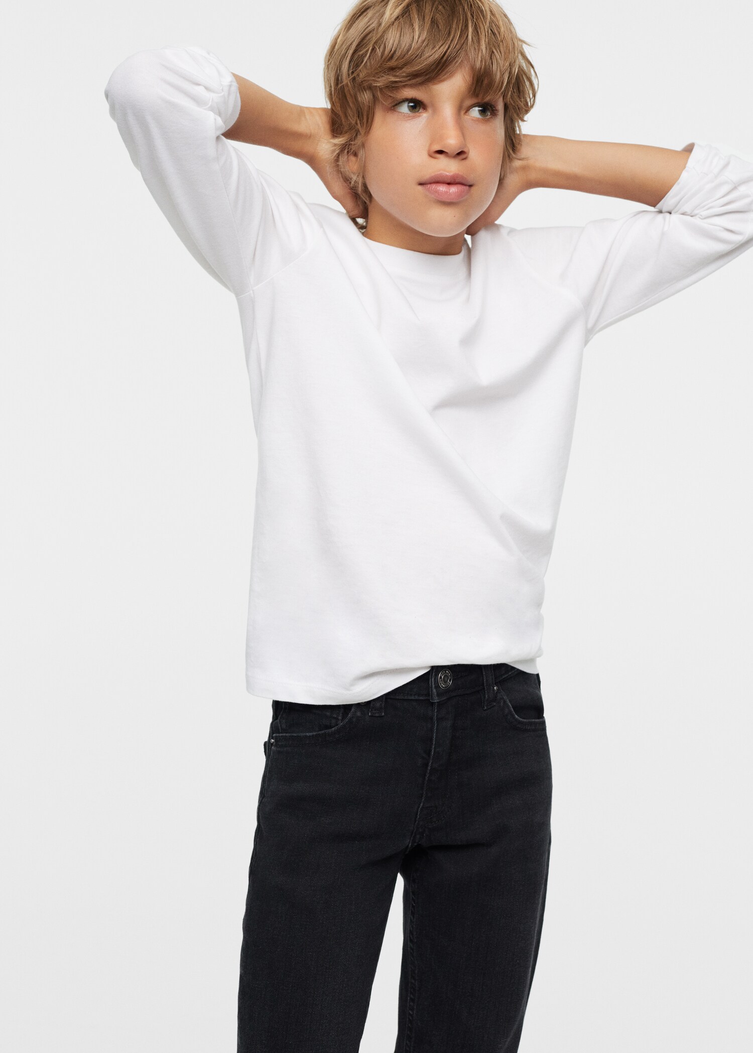 Jeans regular de base com dobra - Pormenor do artigo 2