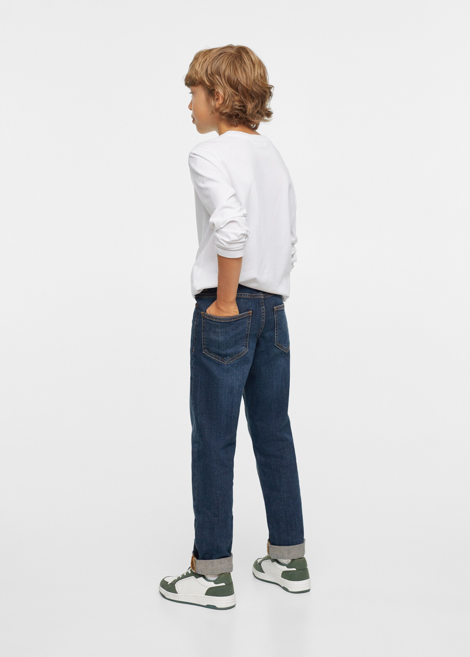 Jeans regular de base com dobra - Pormenor do artigo 3