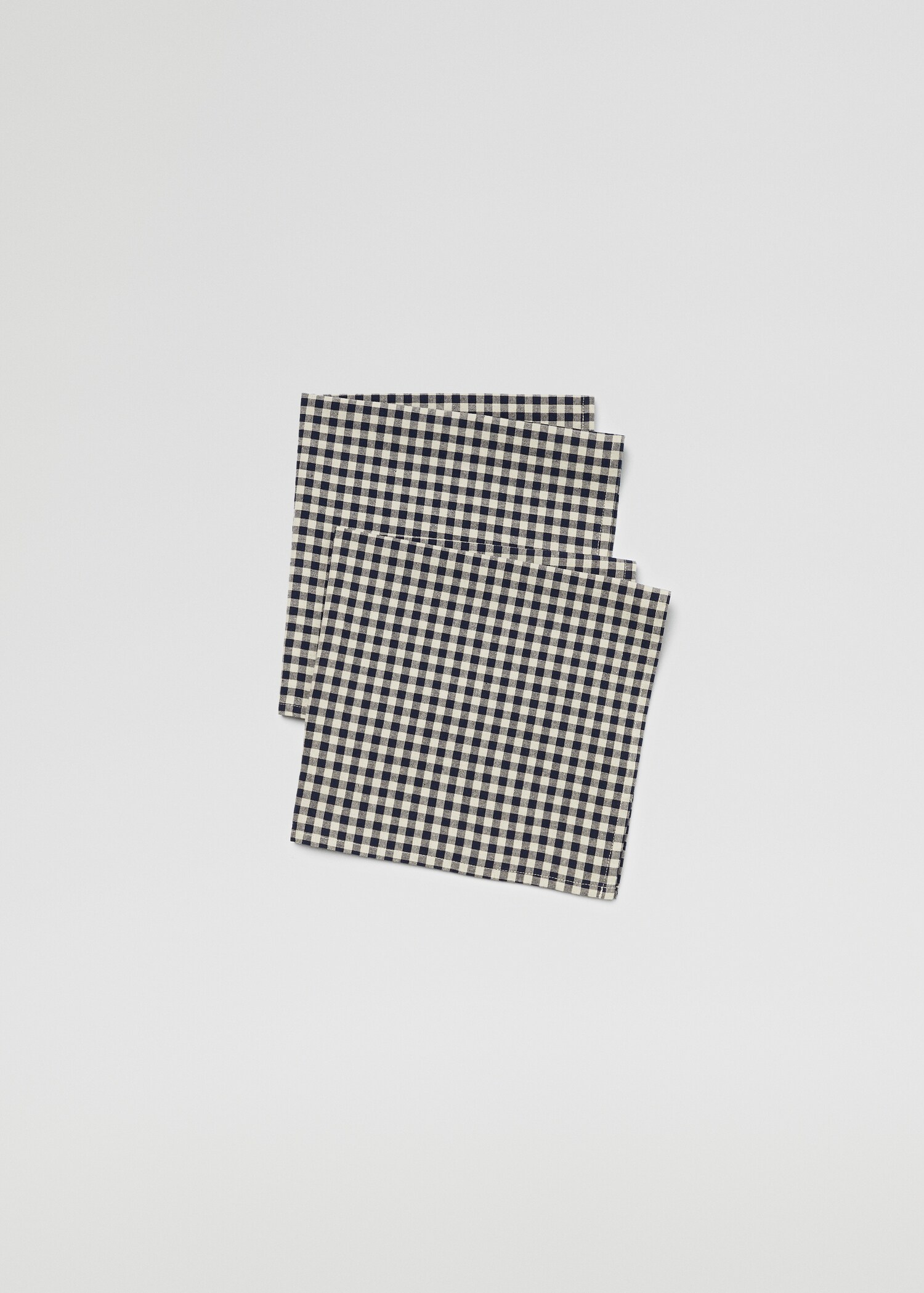 Cotton gingham check napkins (pack of 2) - Medium plane
