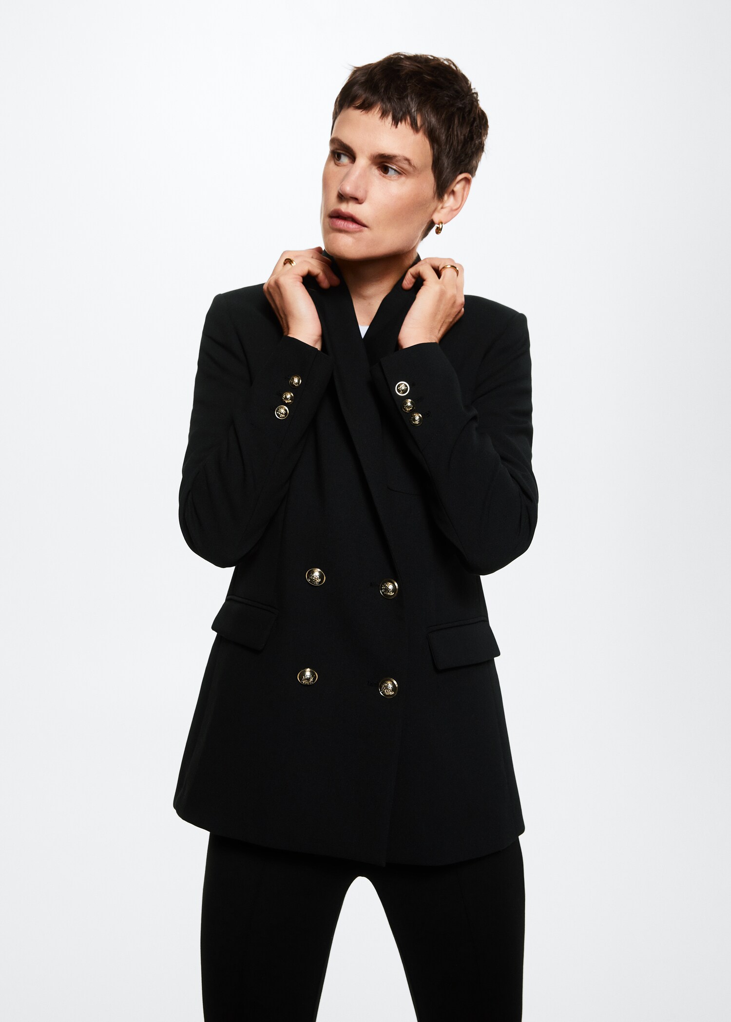 Double-breasted suit blazer - Medium plane