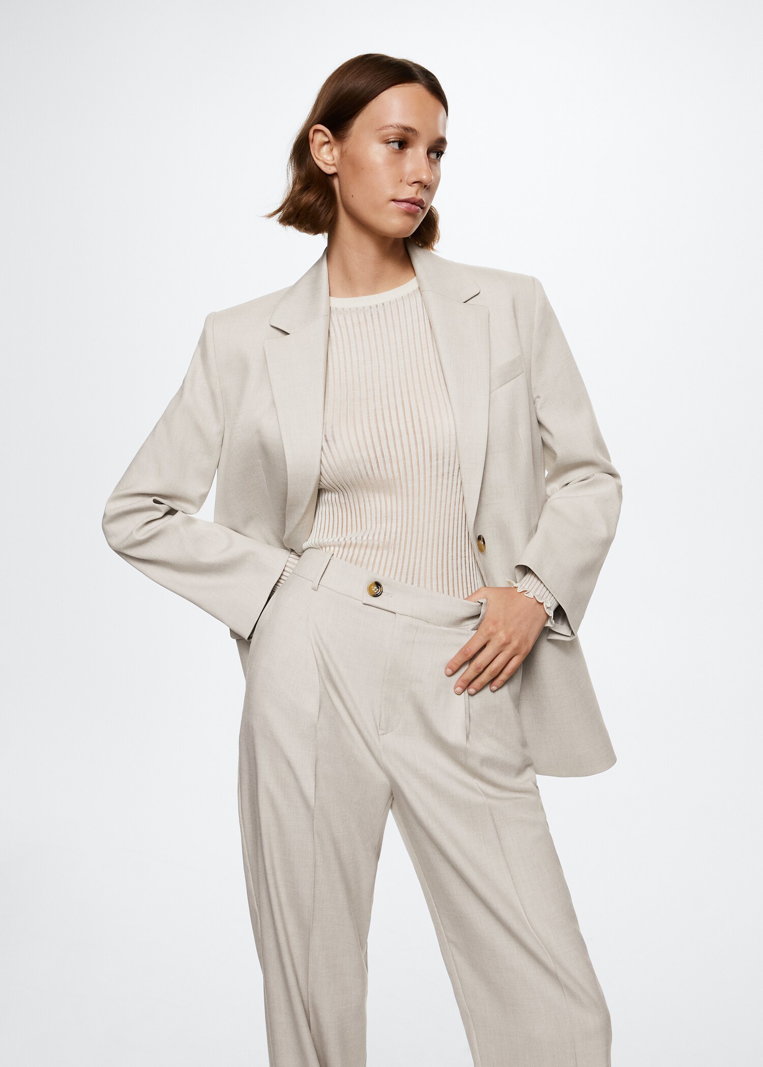 Straight suit pants - Details of the article 1