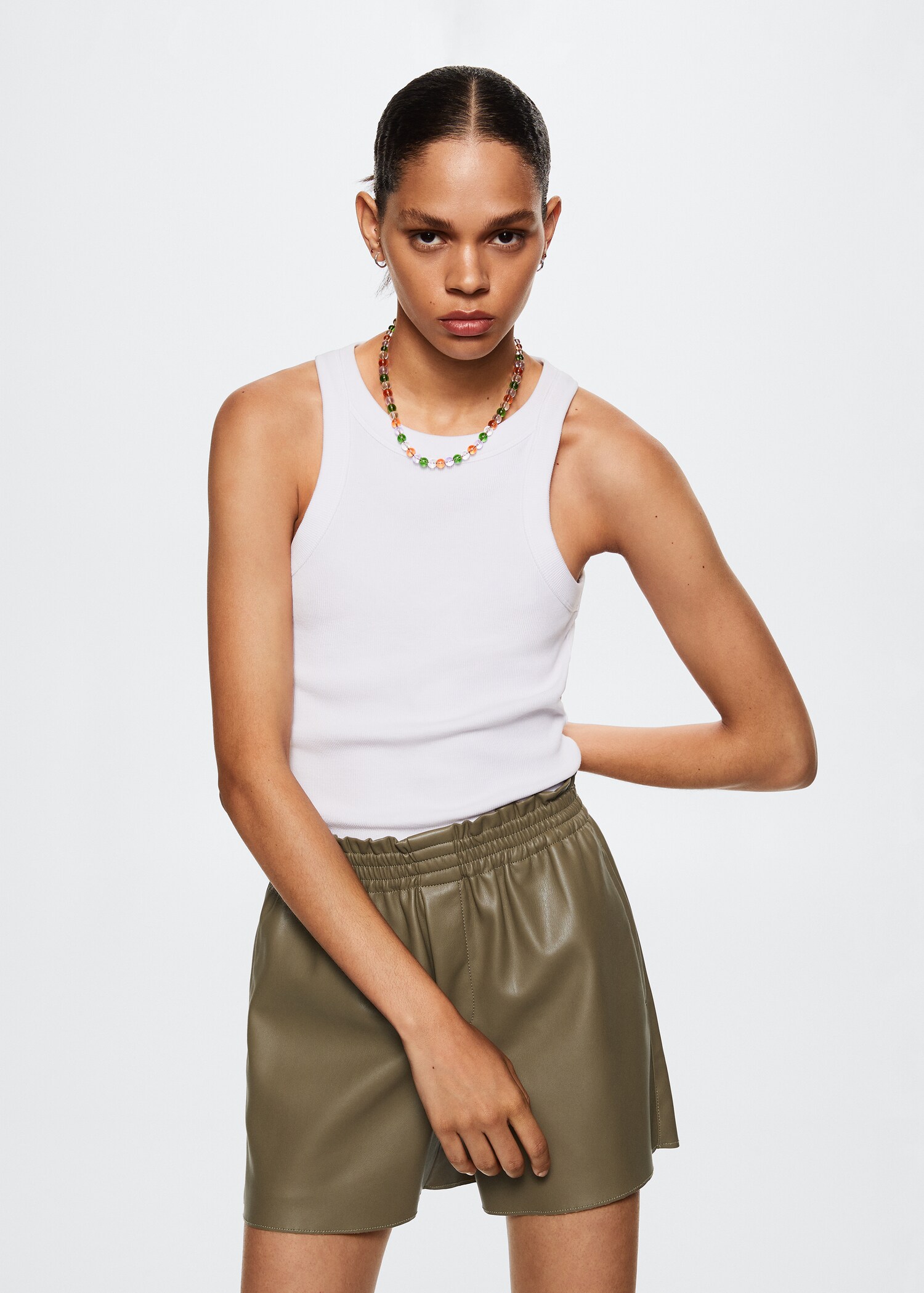 Faux leather shorts - Details of the article 1