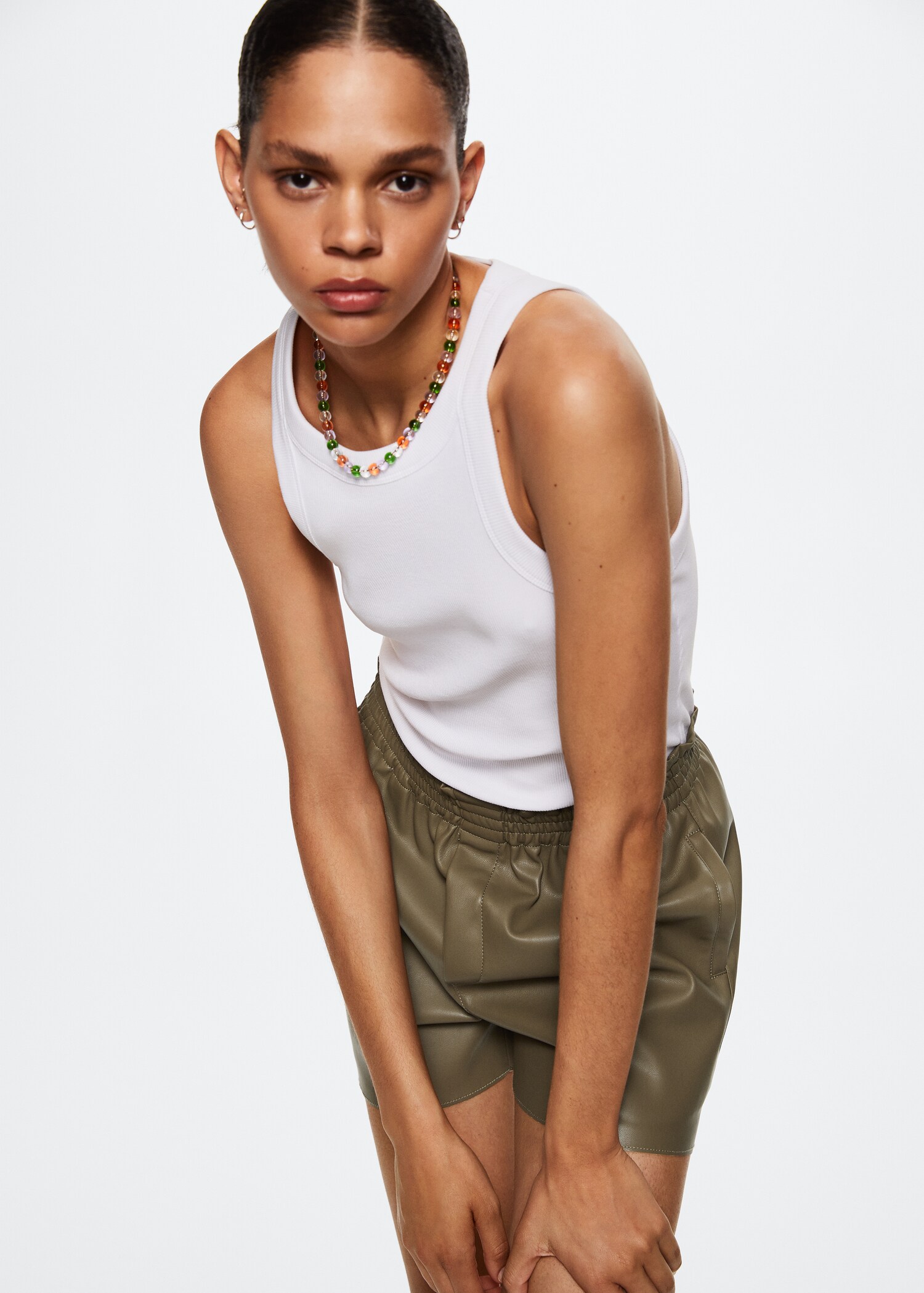 Faux leather shorts - Details of the article 2