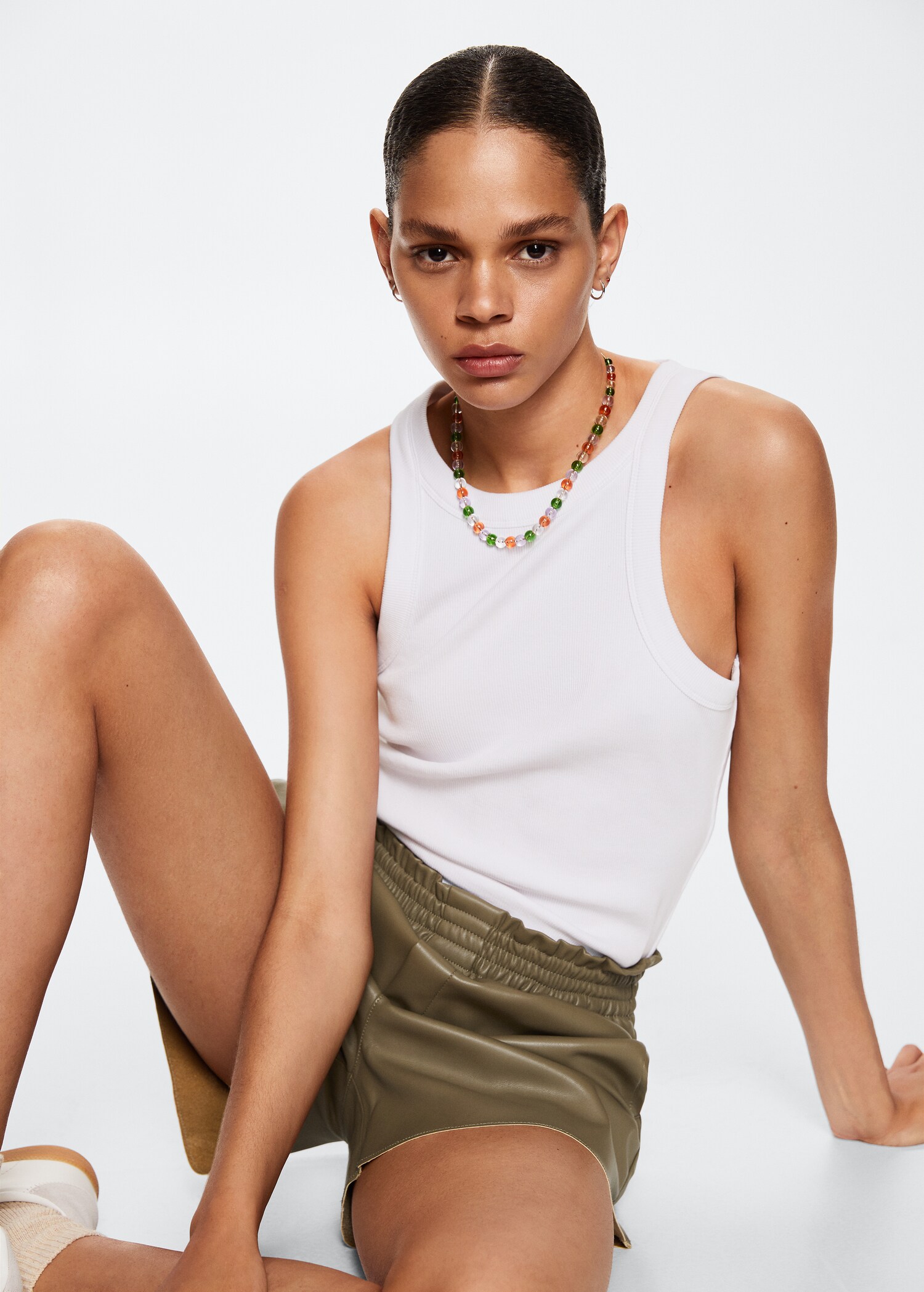 Faux leather shorts - Details of the article 6