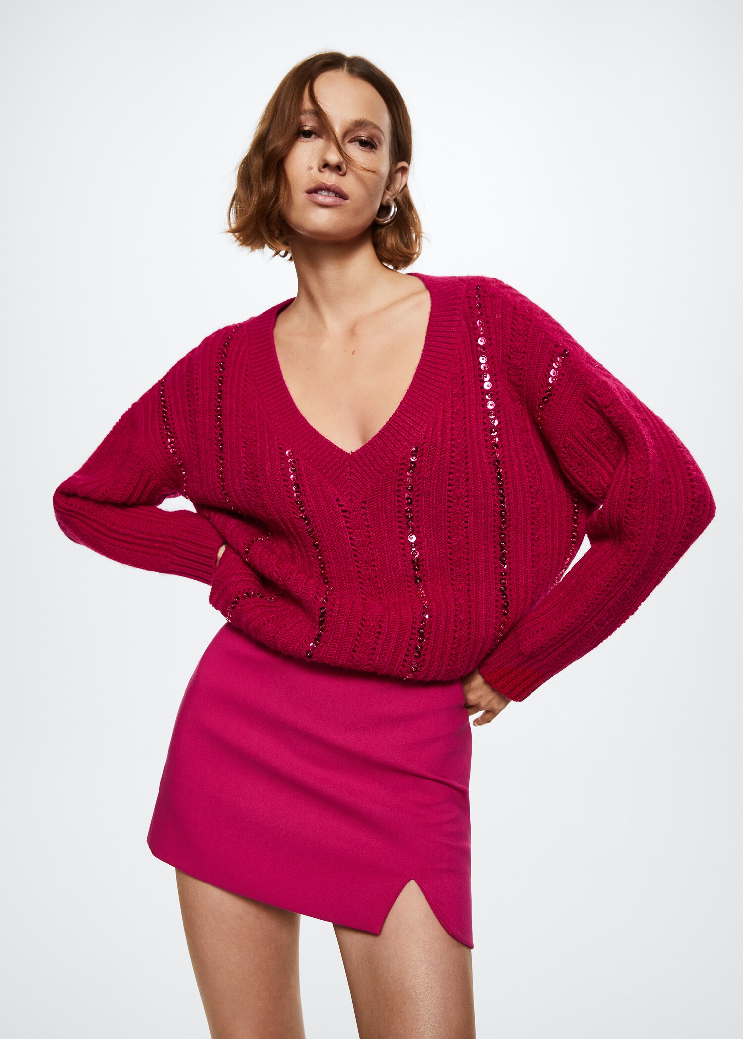 Pull-over maille sequins - Plan moyen