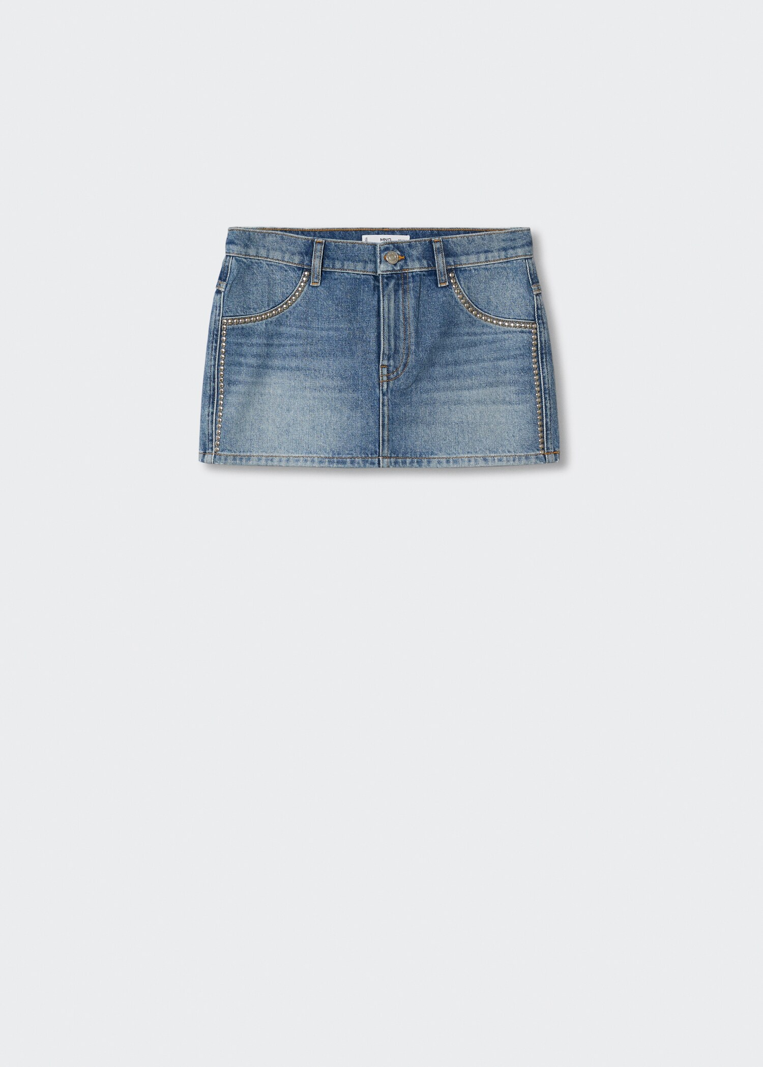 Studded denim mini-skirt - Article without model