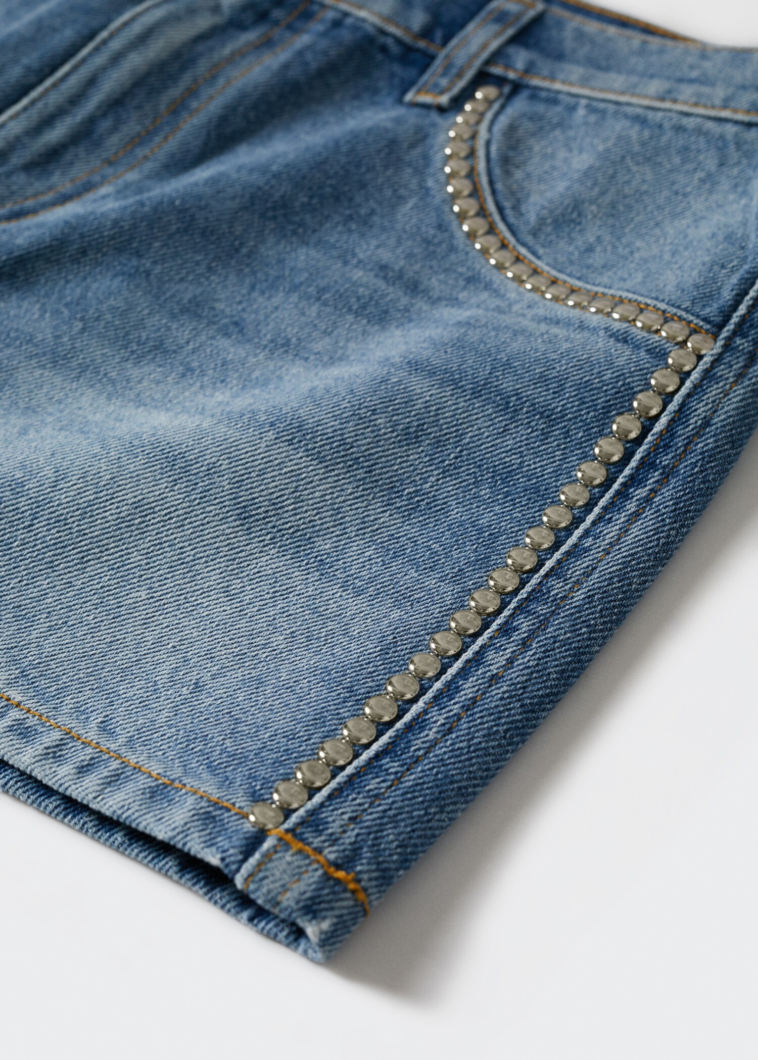 Studded denim mini-skirt - Details of the article 8