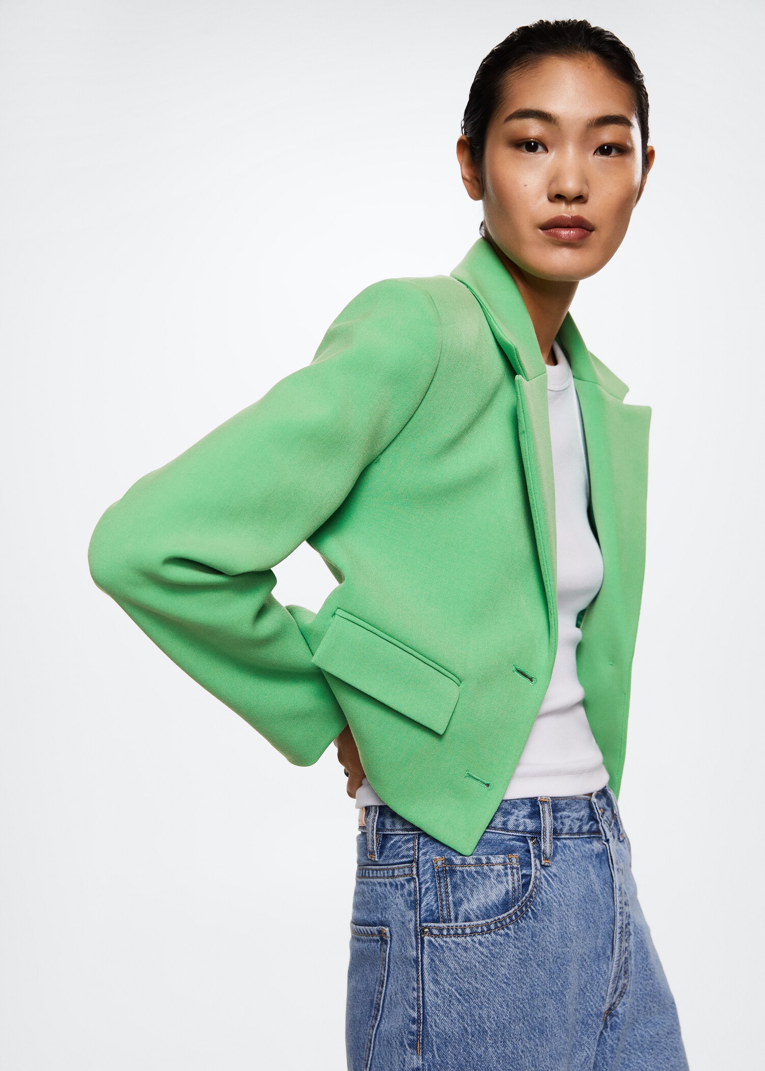Blazer cropped de botões - Pormenor do artigo 6