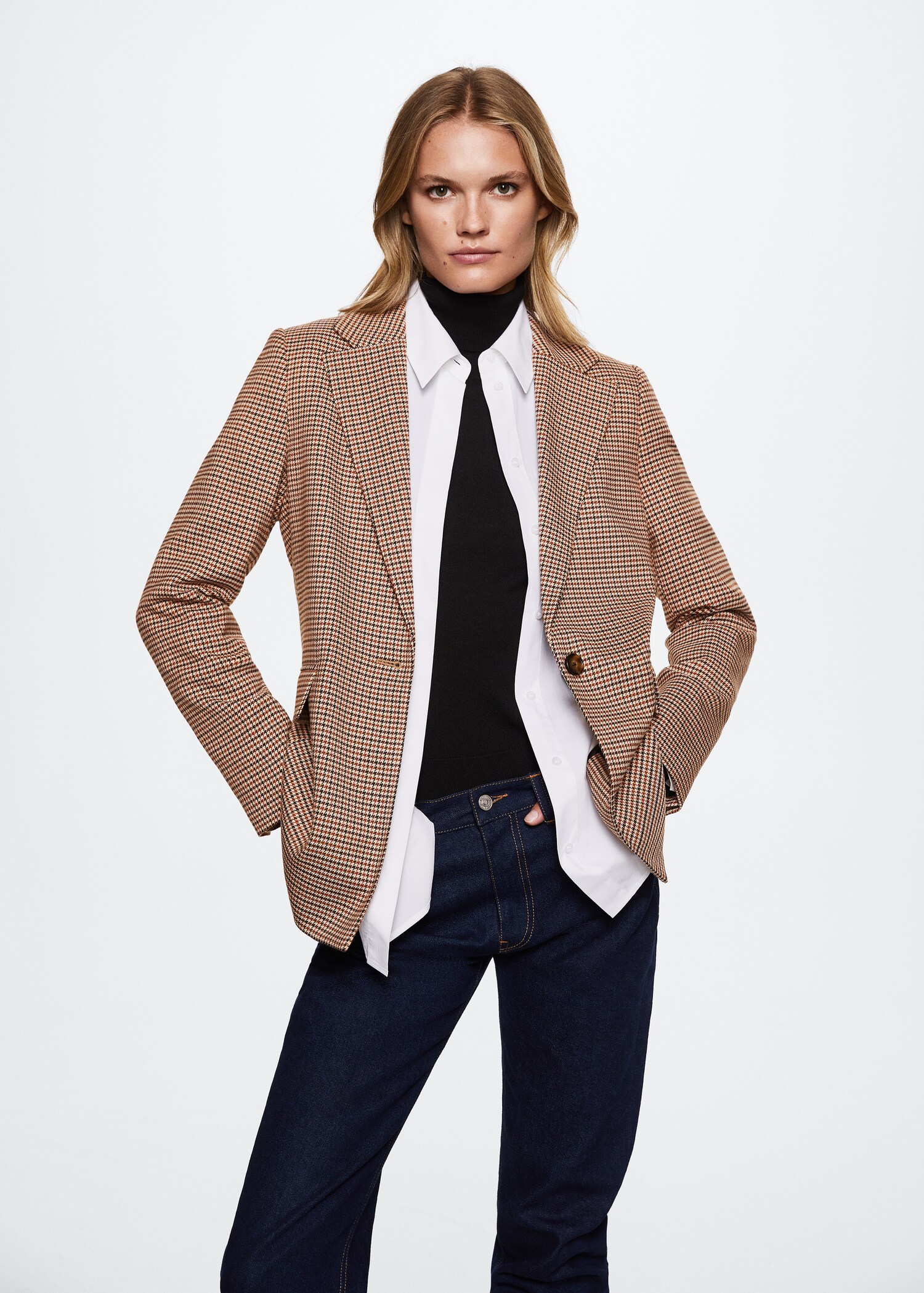 Veste pied-de-poule - Plan moyen