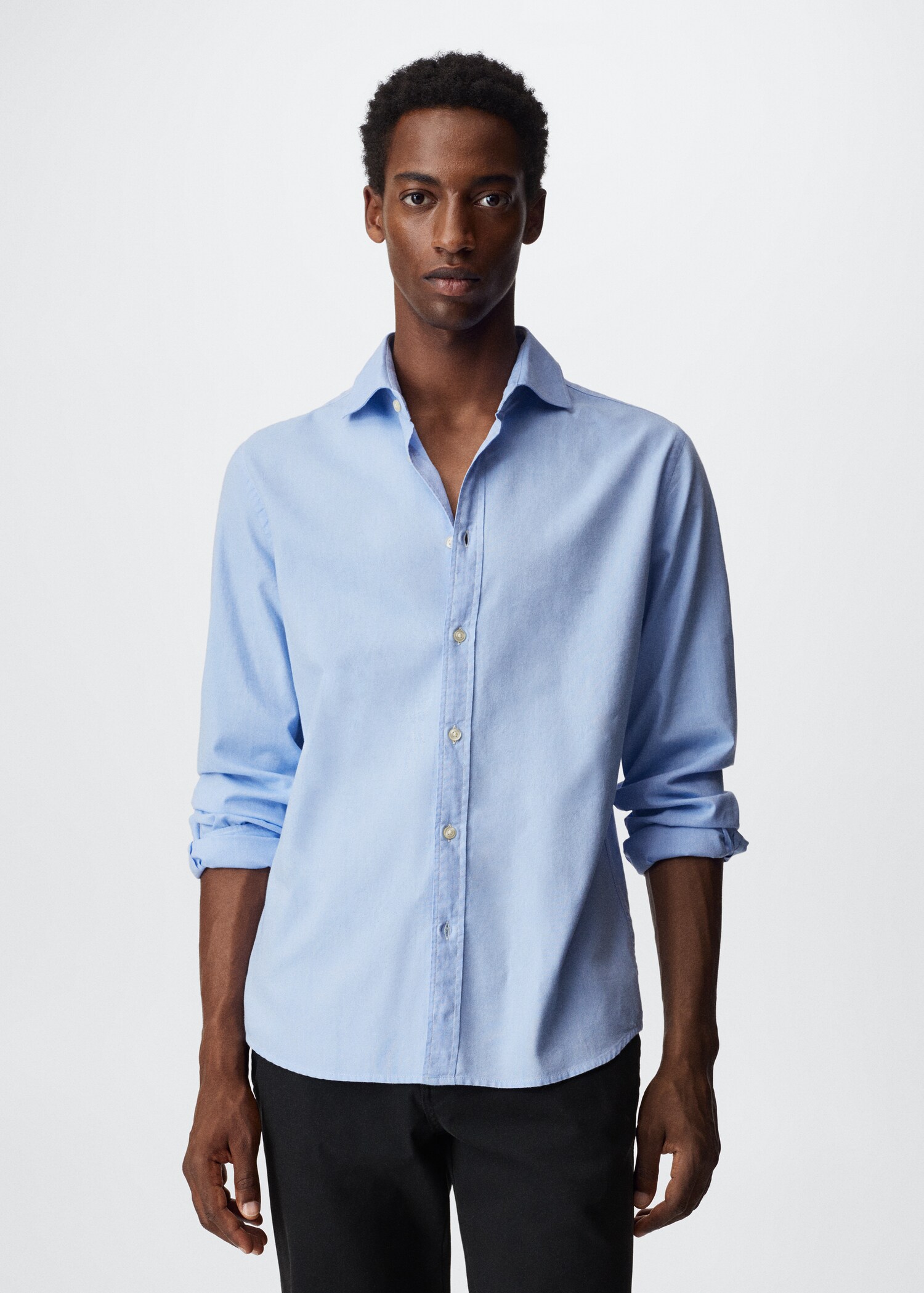 Chemise slim fit tissu oxford - Plan moyen