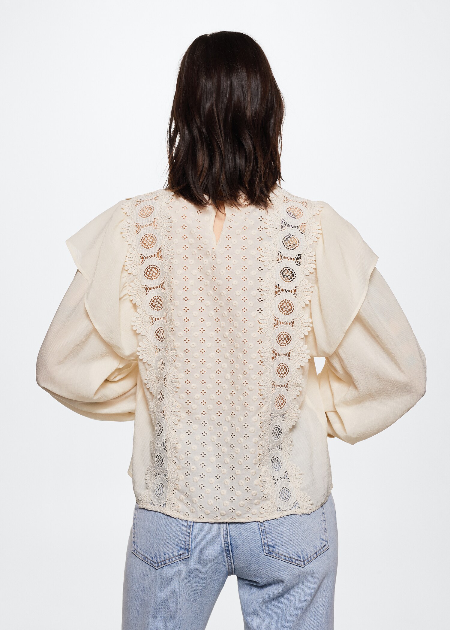 Blusa panel bordado - Reverso del artículo