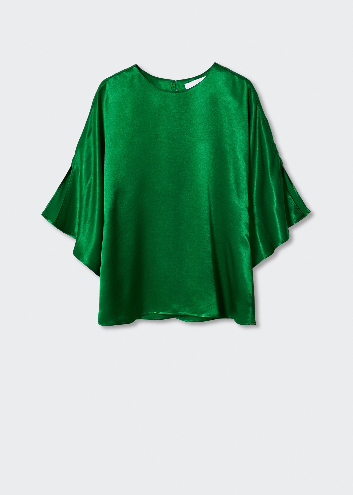 Satin blouse with sleeve slit - Article without model