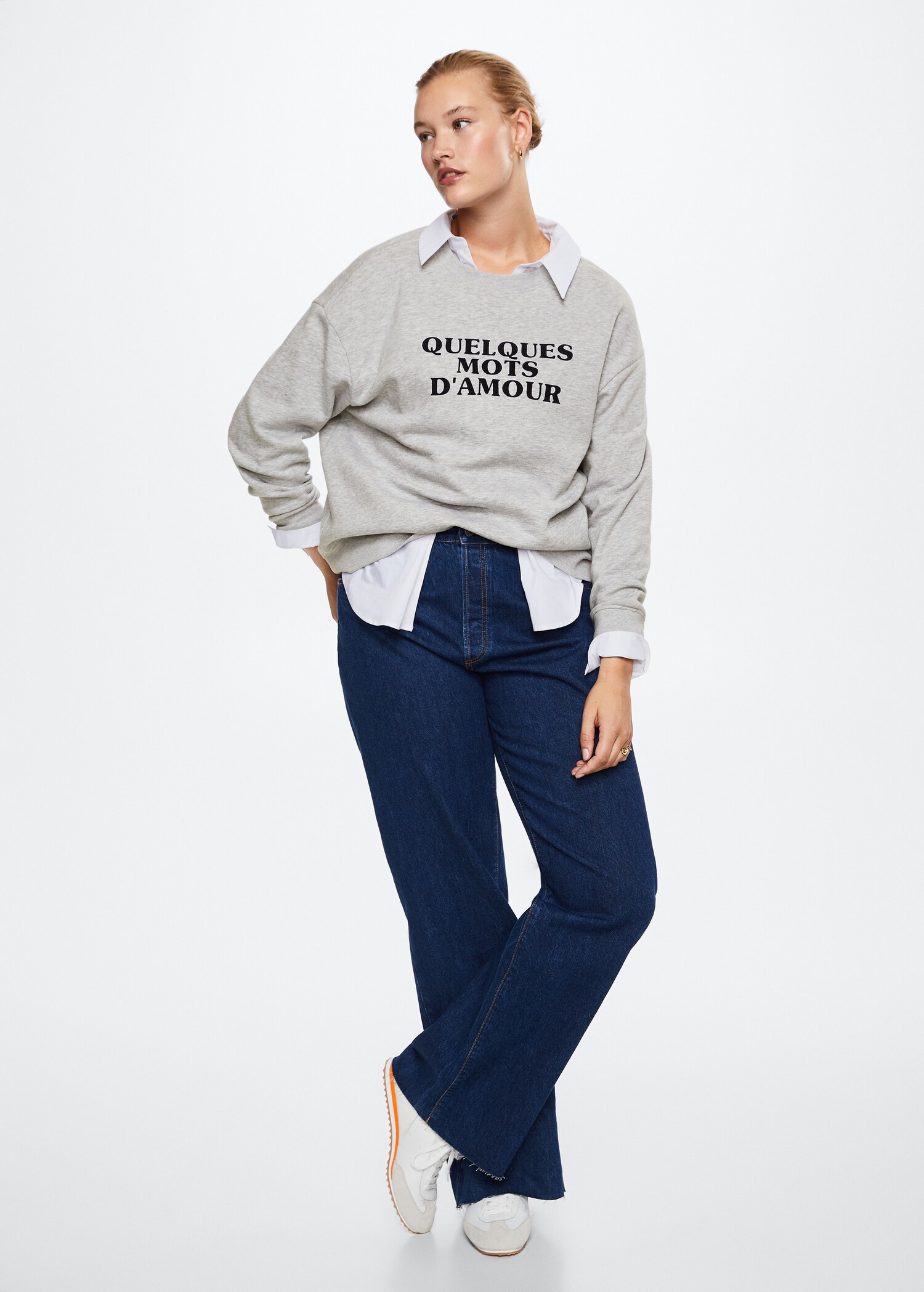 Baumwoll-Sweatshirt mit Aufschrift - Detail des Artikels 3