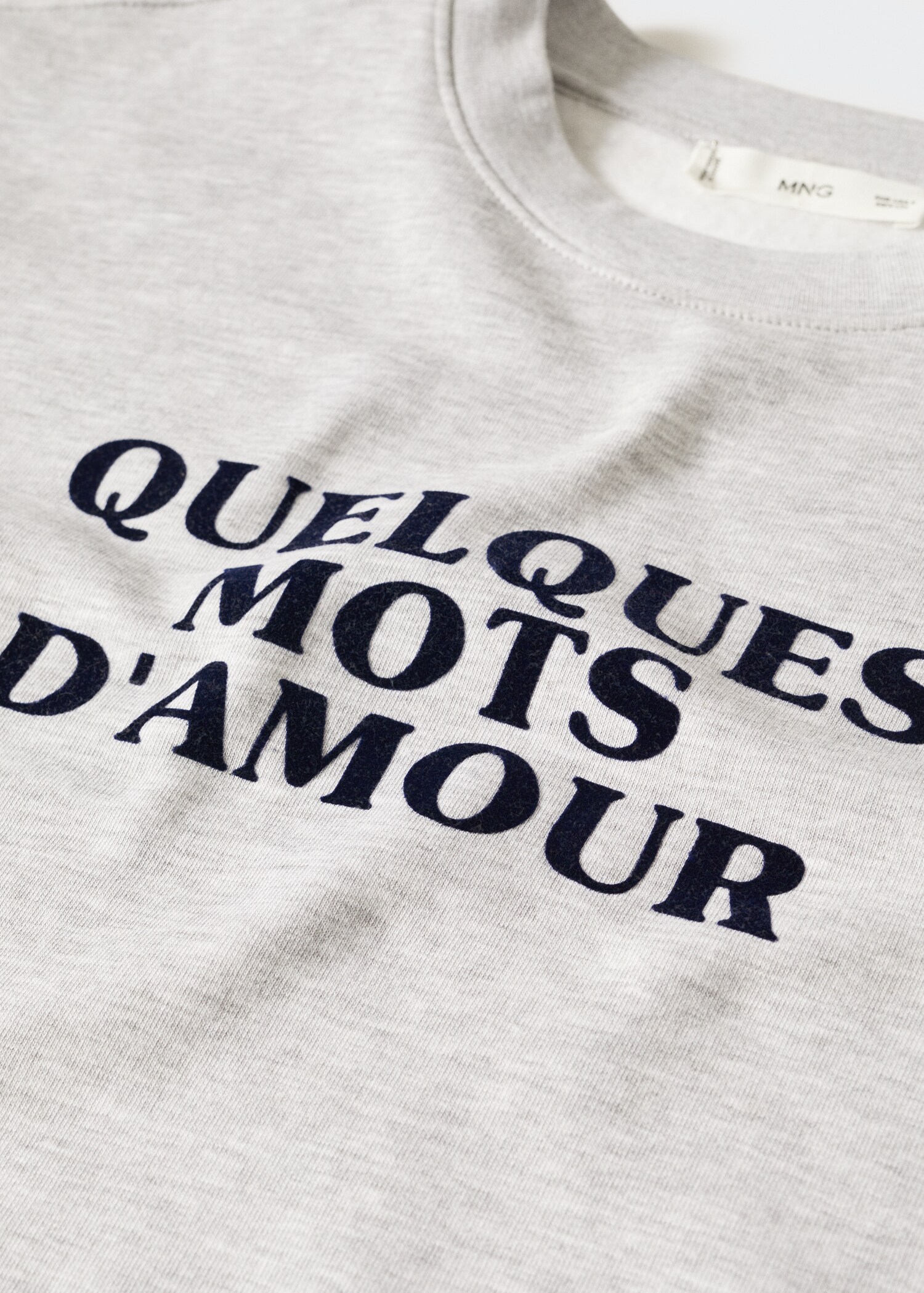 Baumwoll-Sweatshirt mit Aufschrift - Detail des Artikels 8