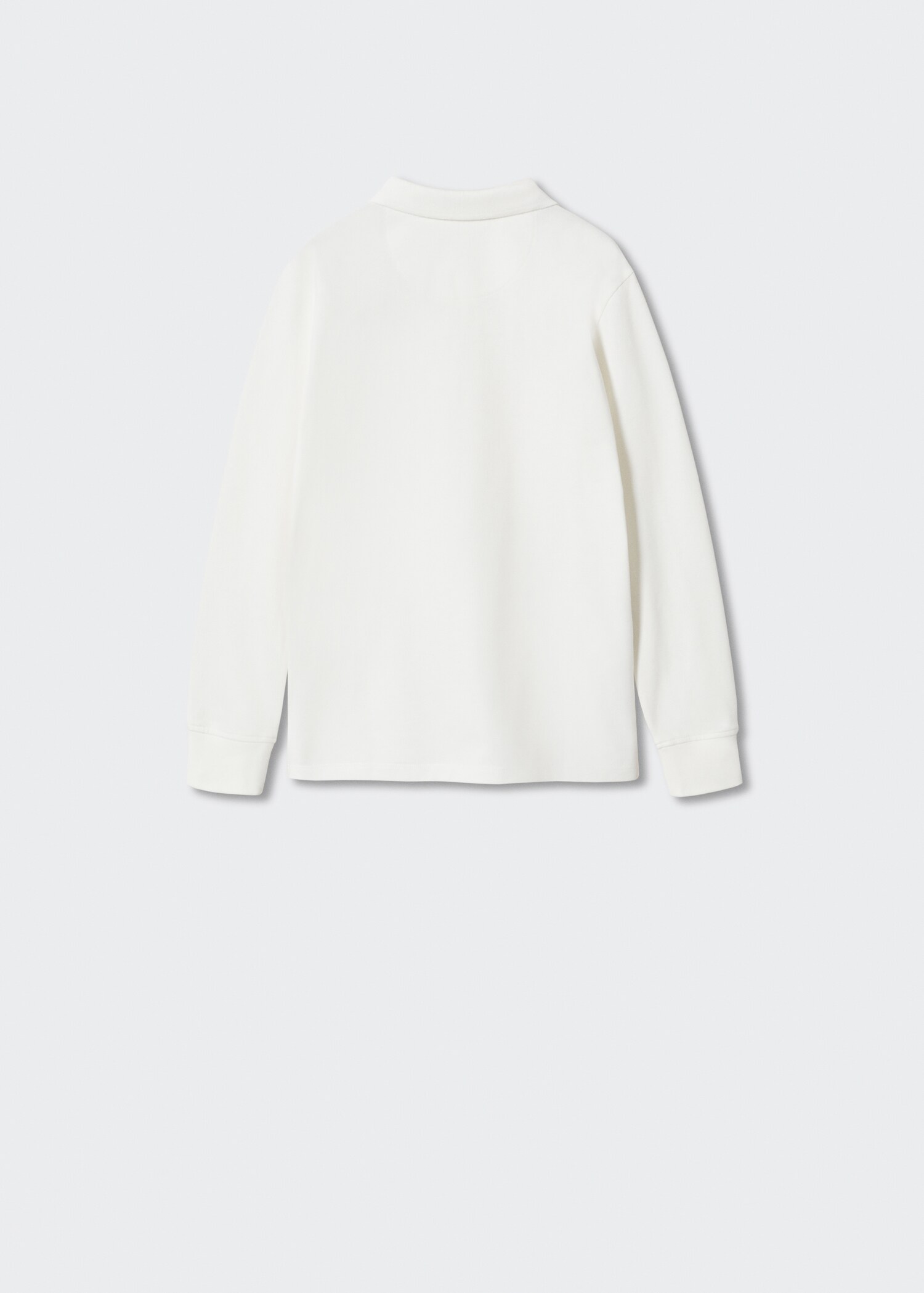 Long sleeves cotton polo - Reverse of the article