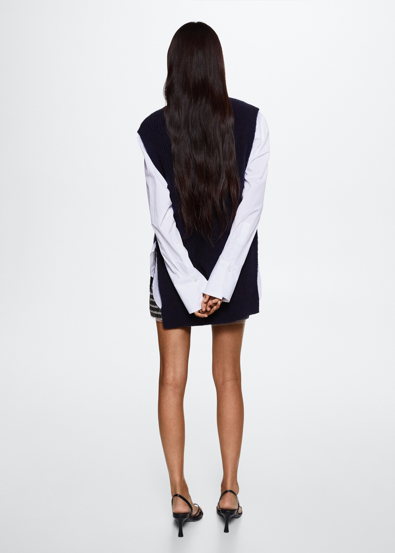 Gilet maille col roulé - Verso de l’article